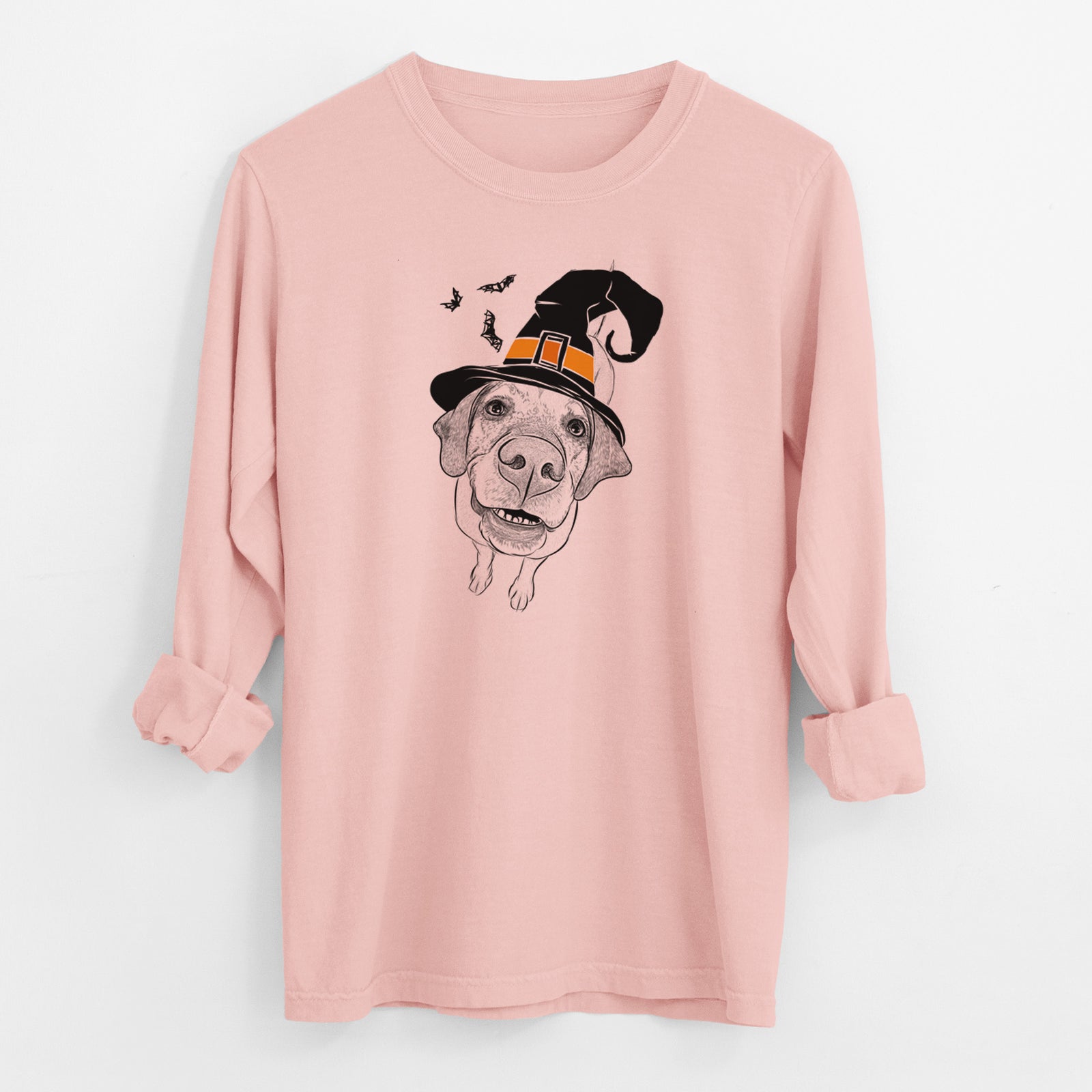 Witch Oquirrh the Vizsla - Men's Heavyweight 100% Cotton Long Sleeve