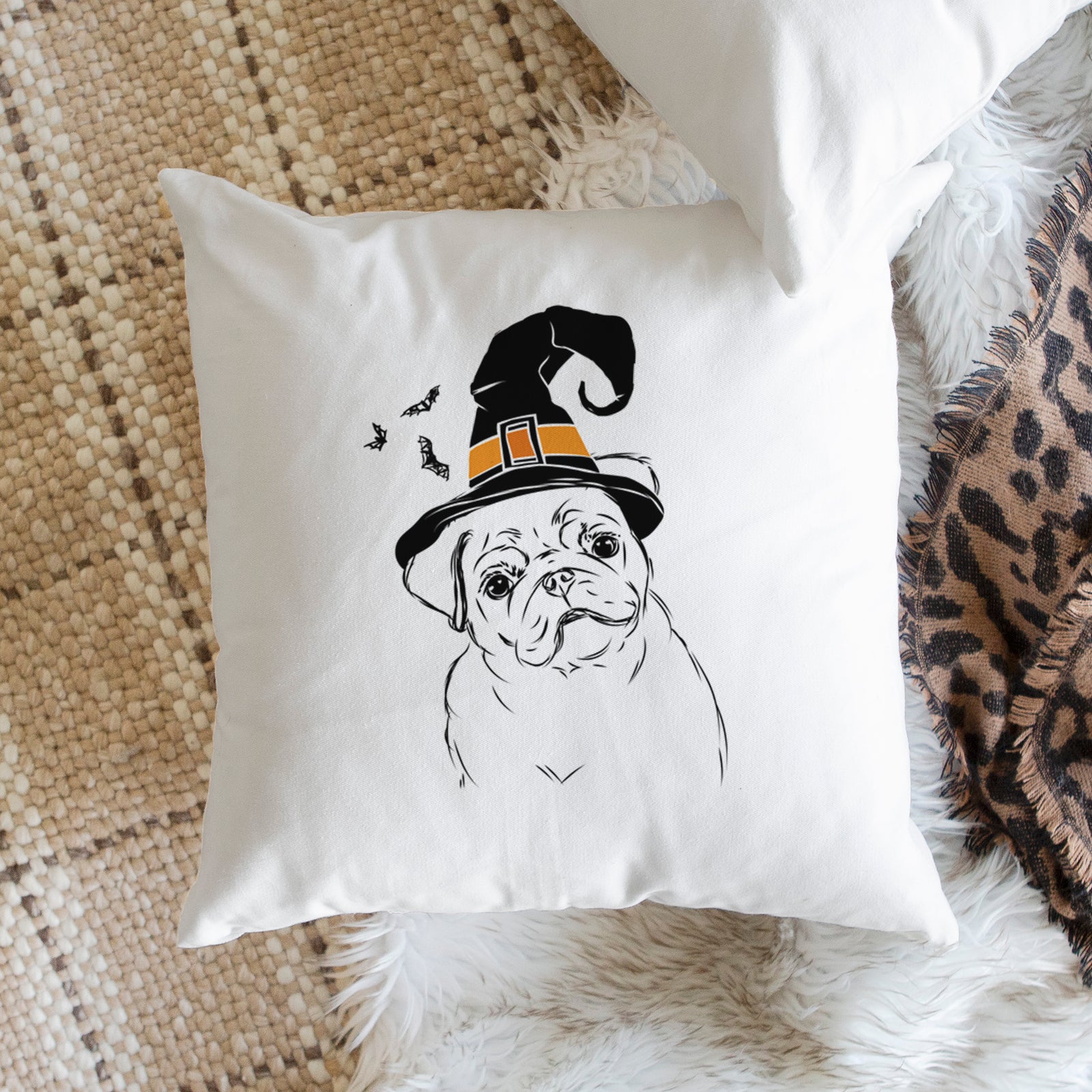 Otis the Pug - Throw Pillow Cover