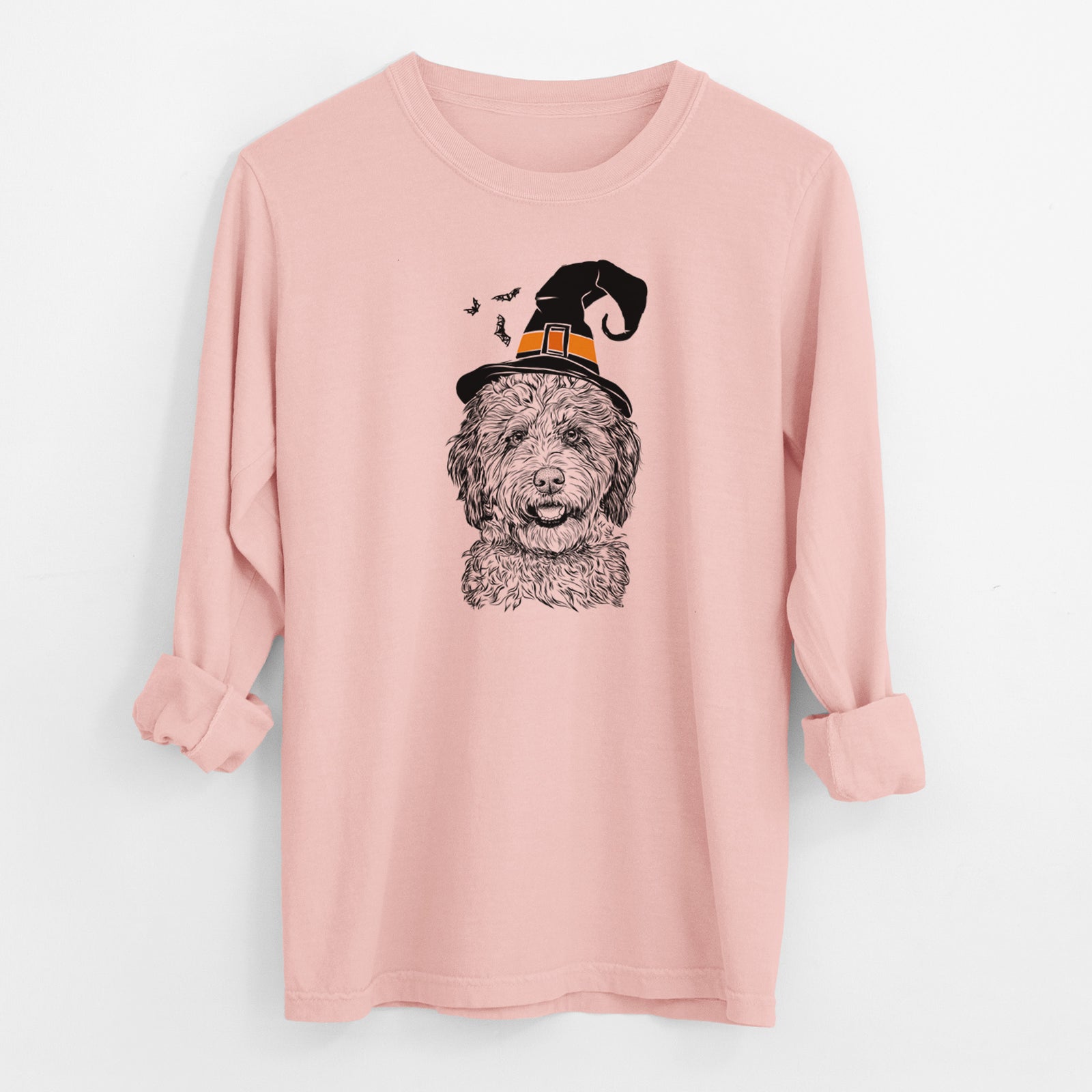 Witch Palmer the Aussiedoodle - Men's Heavyweight 100% Cotton Long Sleeve