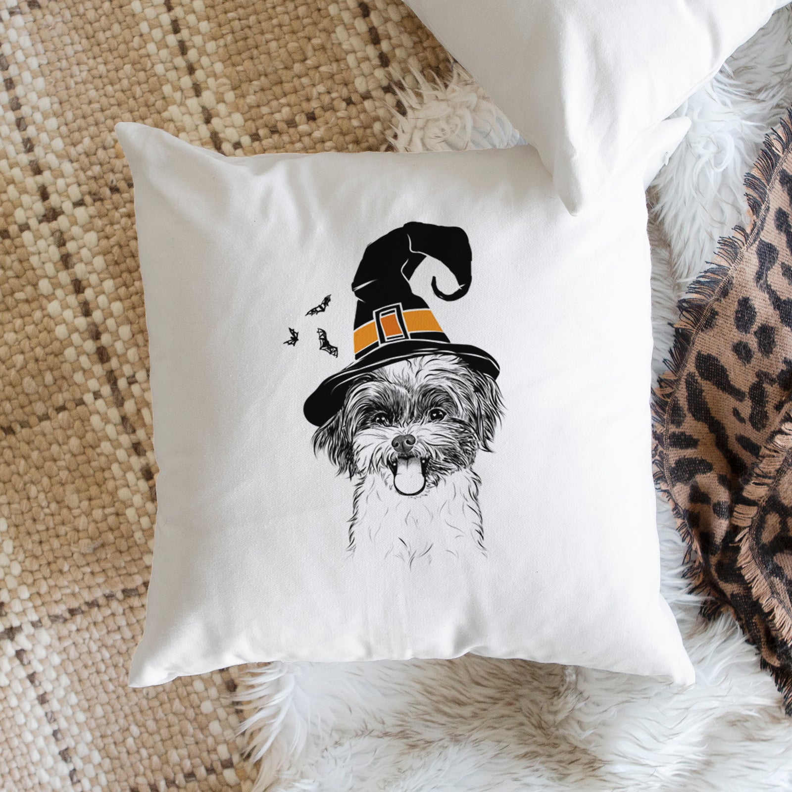 Pepper the Shihpoo - Throw Pillow Cover