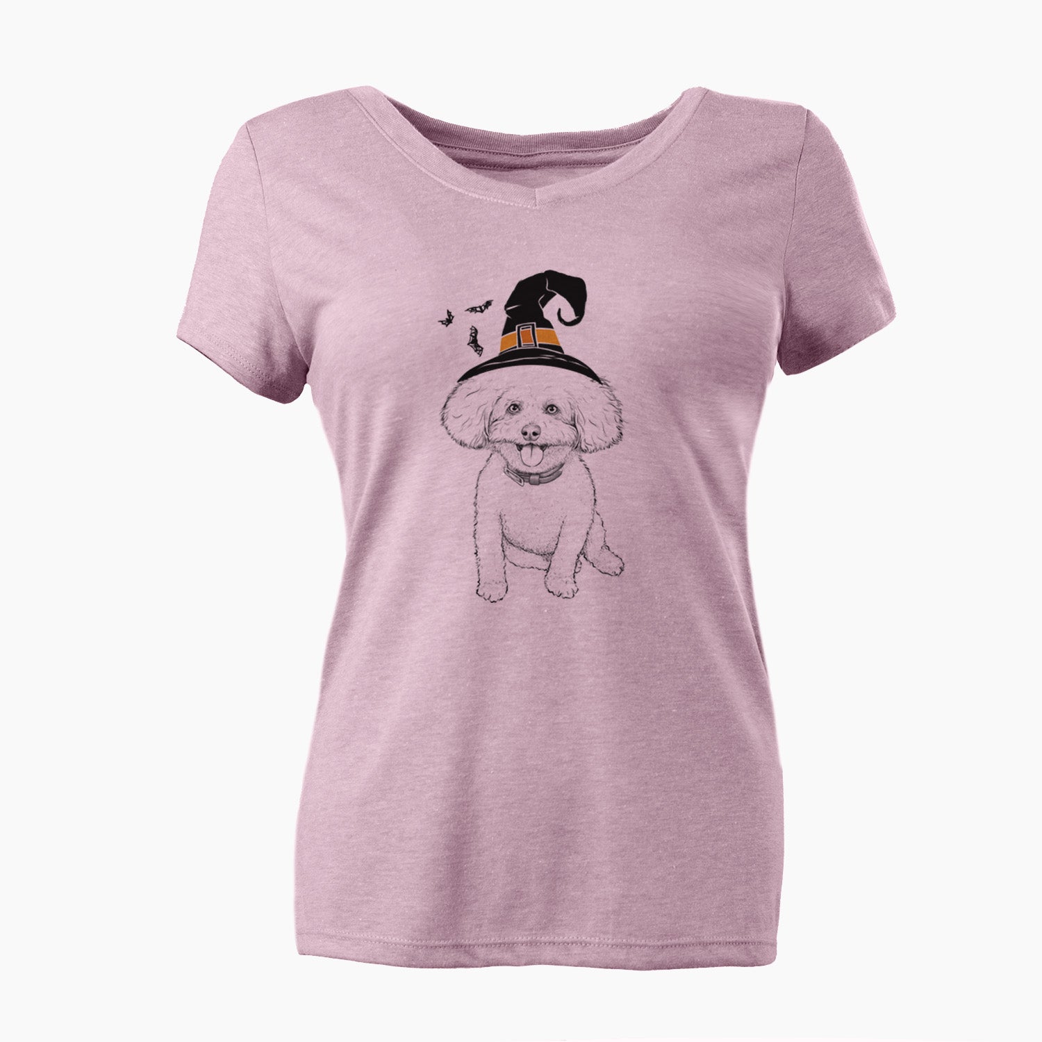 Witch Peyton the Bichon Frise - Women's Perfect V-neck Shirt
