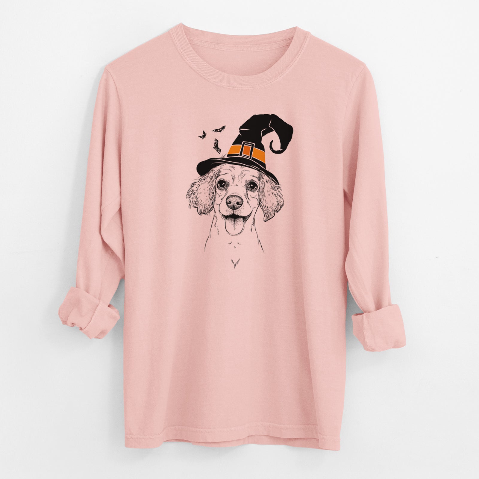 Witch Piglet the Dachshund Mix - Men's Heavyweight 100% Cotton Long Sleeve