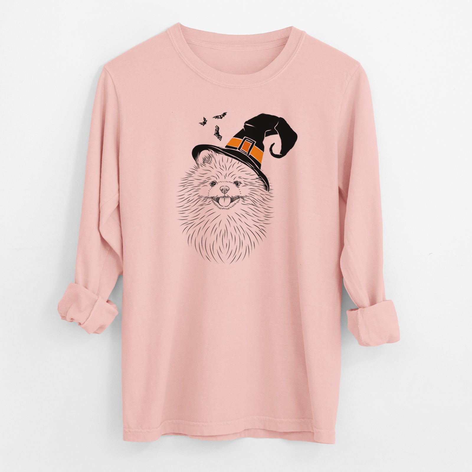 Witch Pirro the Pomeranian - Men's Heavyweight 100% Cotton Long Sleeve