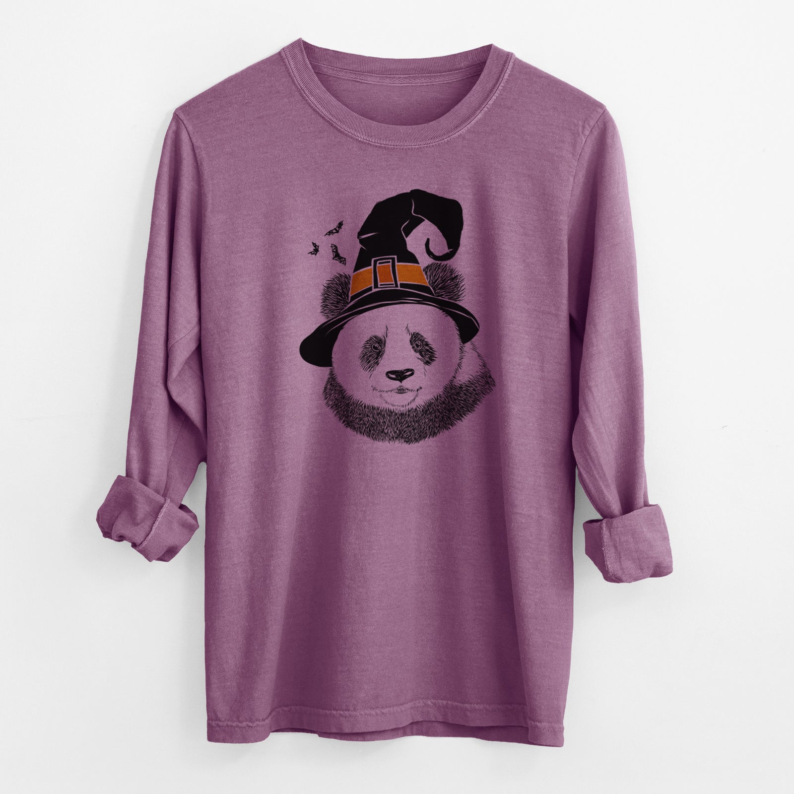 Witch Po the Panda - Men's Heavyweight 100% Cotton Long Sleeve