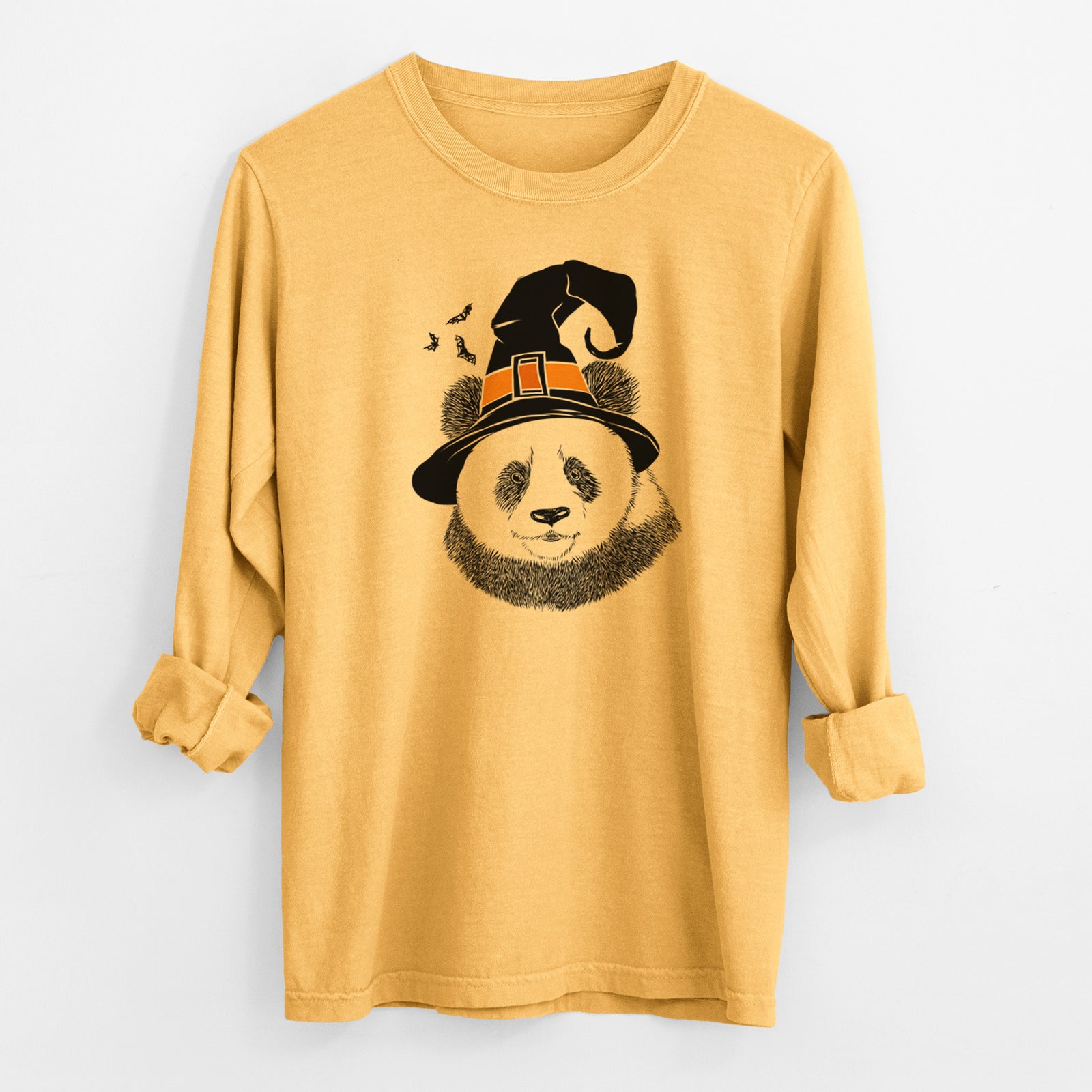 Witch Po the Panda - Men's Heavyweight 100% Cotton Long Sleeve