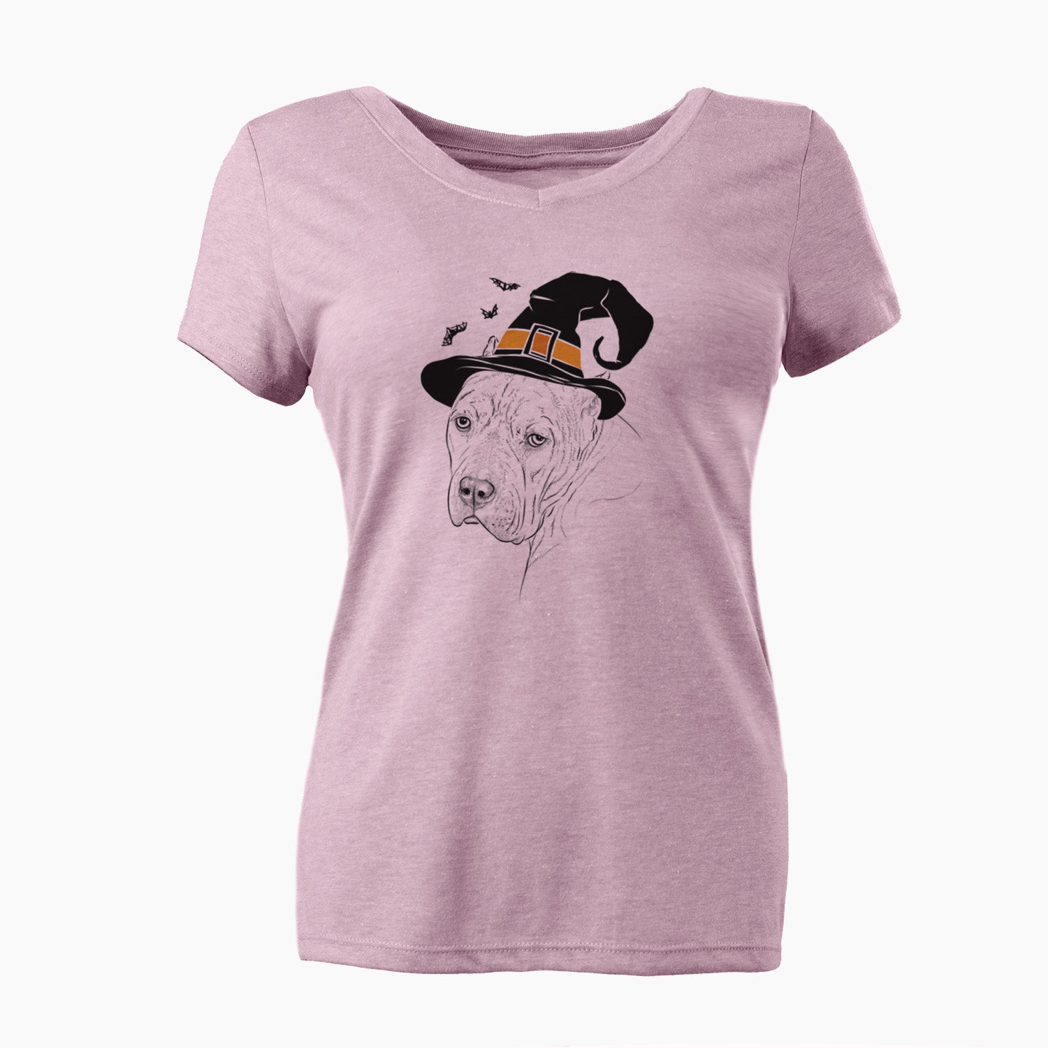 Witch Precious the Staffordshire Terrier - Women's Perfect V-neck Shirt