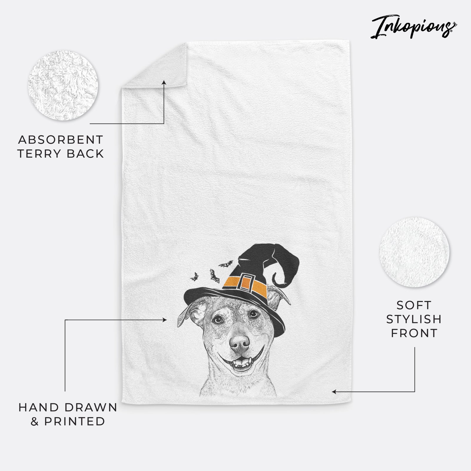 Reese the Mountain Cur Decorative Hand Towel