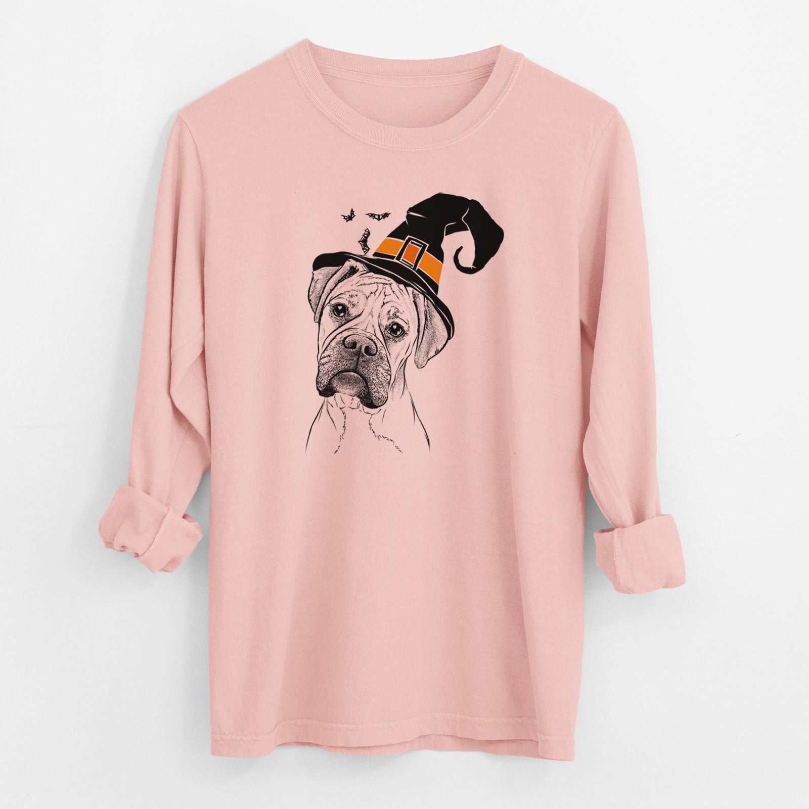 Witch Reuby the Boxer - Men's Heavyweight 100% Cotton Long Sleeve