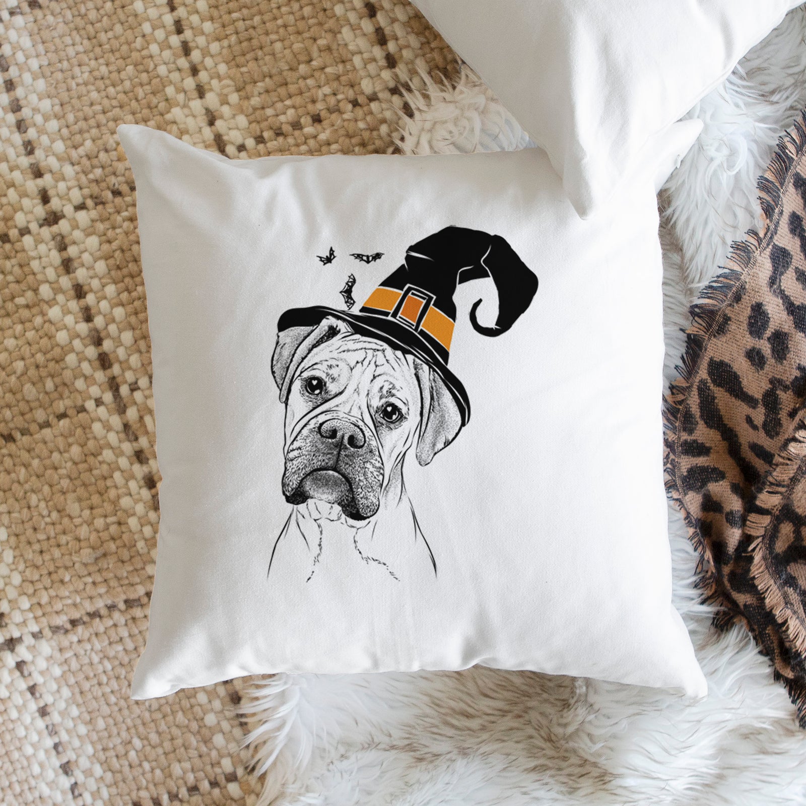Reuby the Boxer - Throw Pillow Cover