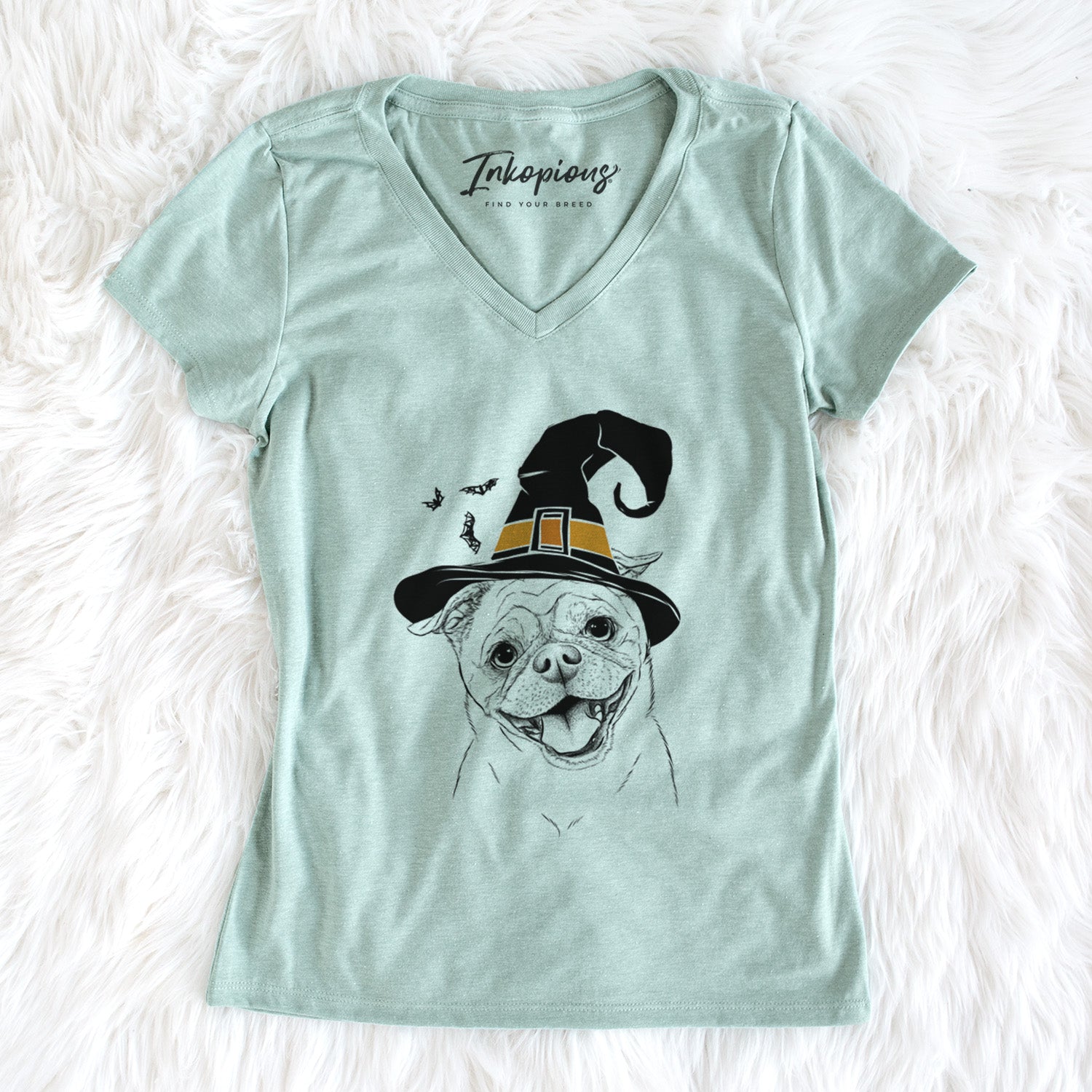 Witch Riley the Chug - Women's Perfect V-neck Shirt