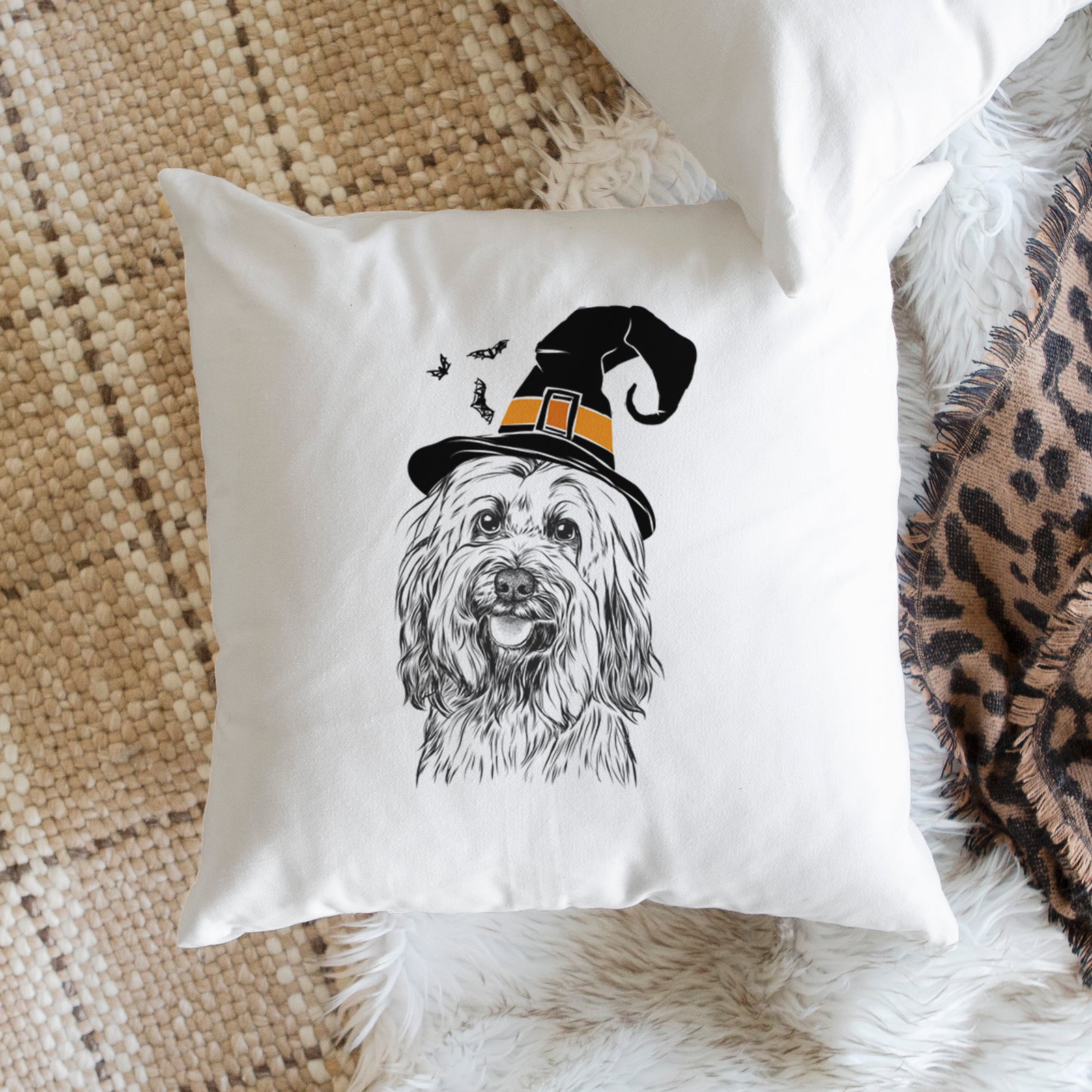 Rime the Tibetan Terrier - Throw Pillow Cover