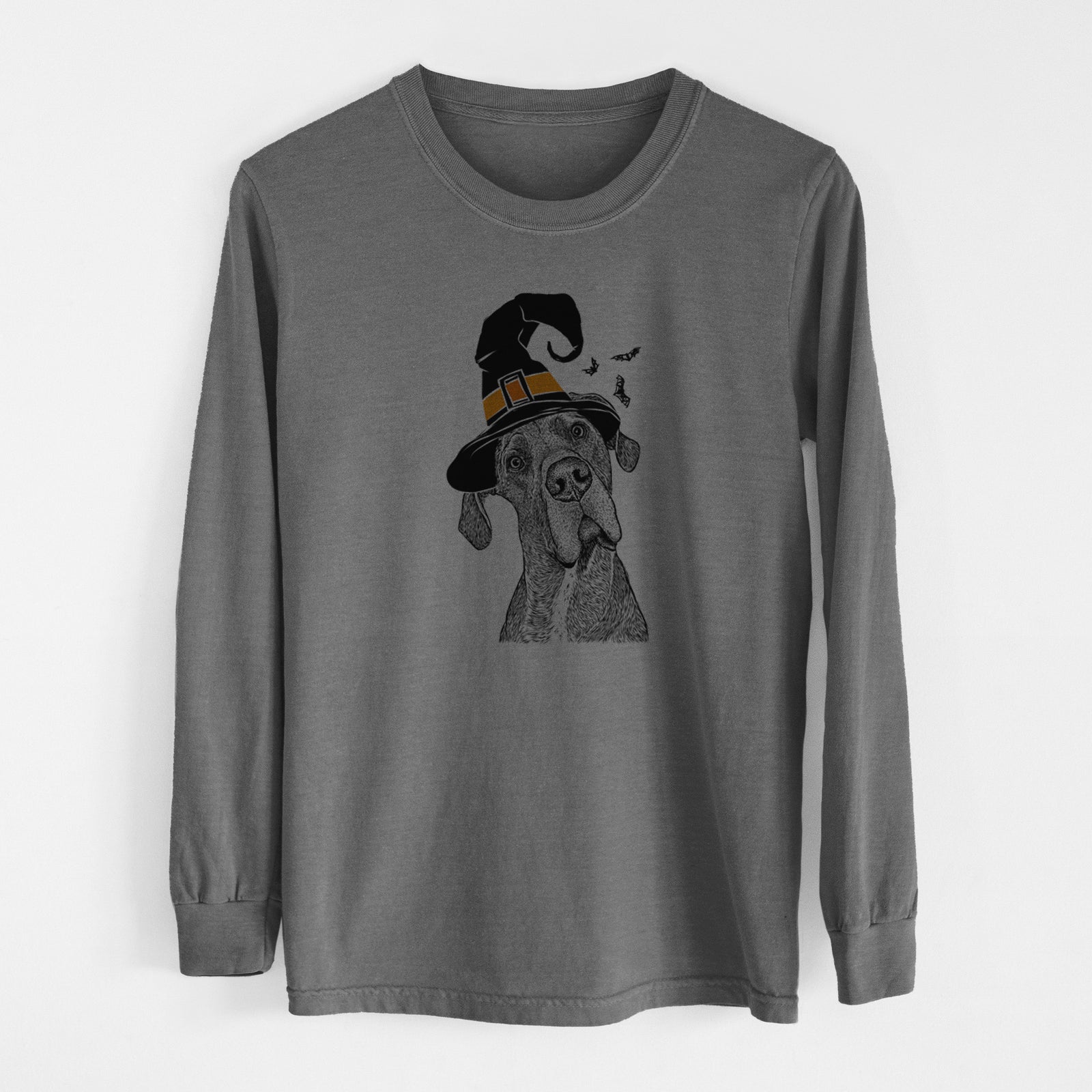 Witch River the Great Dane - Men's Heavyweight 100% Cotton Long Sleeve
