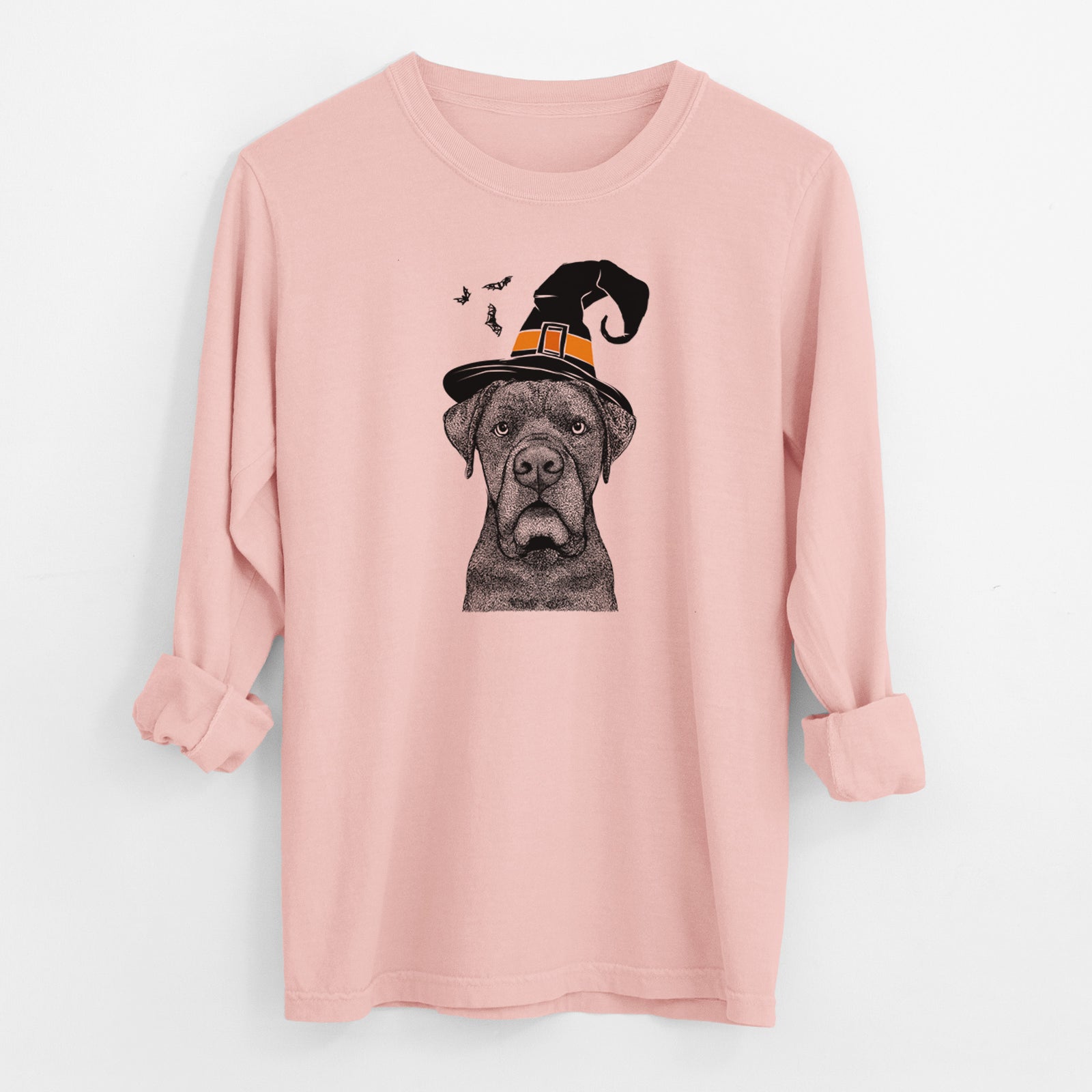 Witch Rocco the Cane Corso - Men's Heavyweight 100% Cotton Long Sleeve