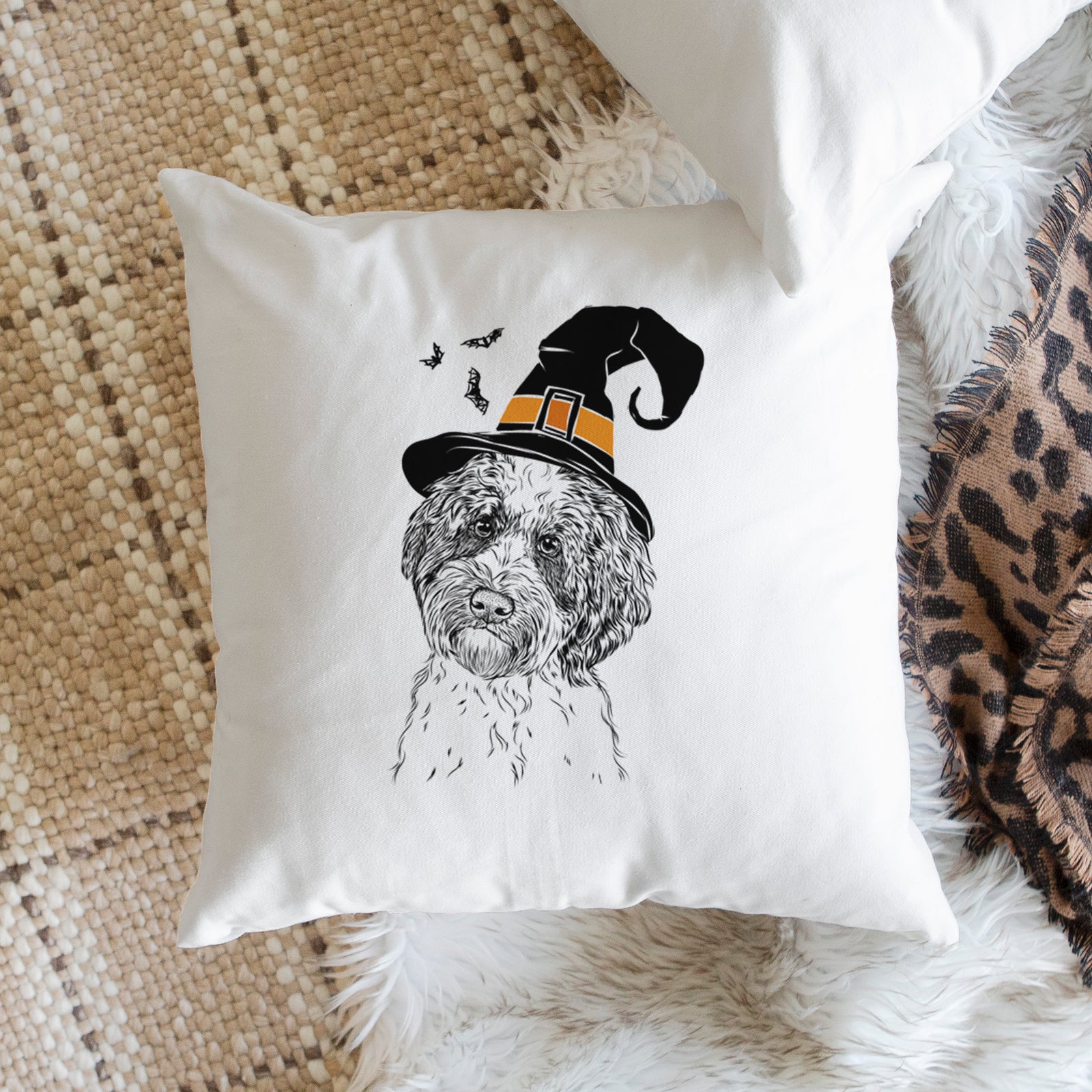 Rooney the Aussiedoodle - Throw Pillow Cover