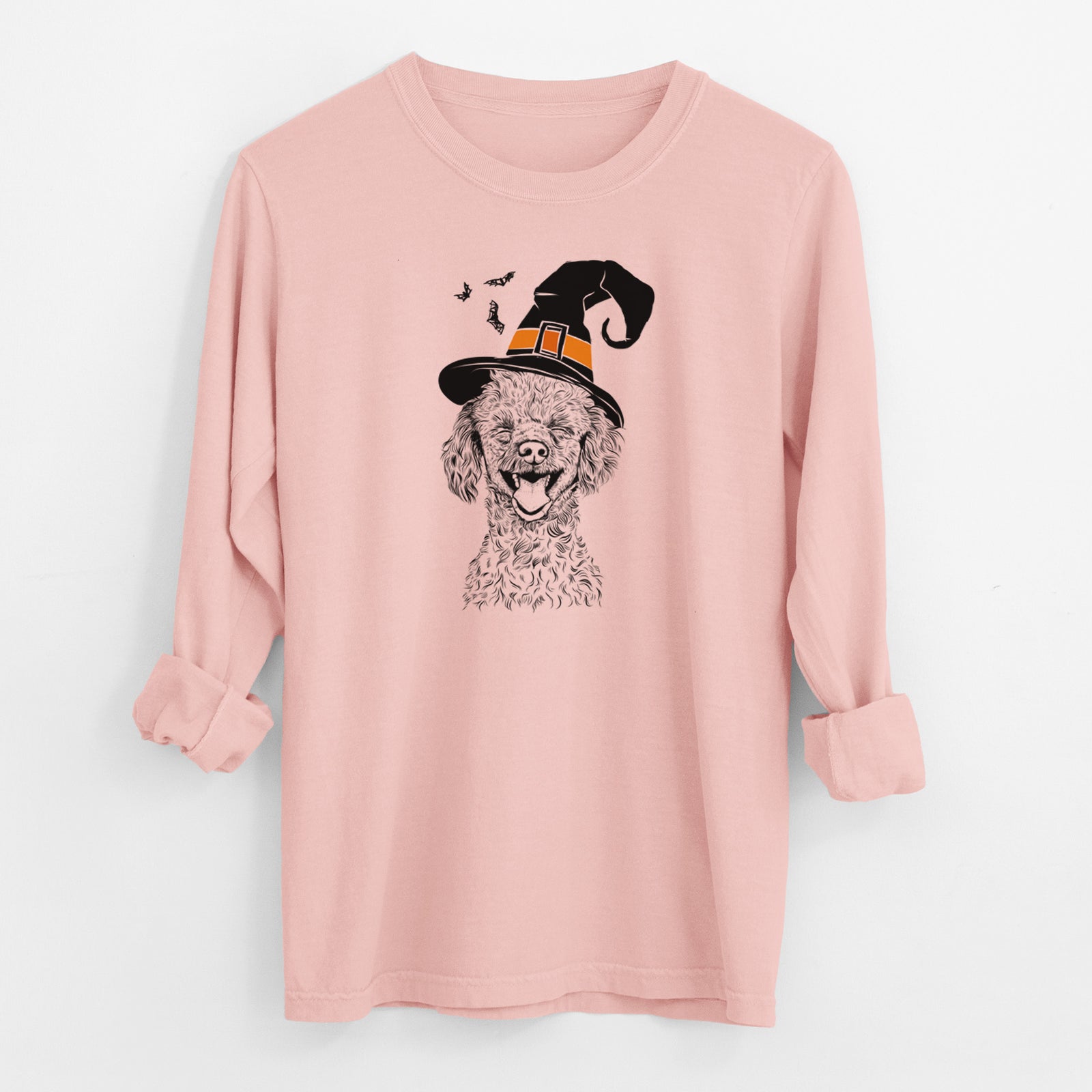 Witch Rusty the Toy Poodle - Men's Heavyweight 100% Cotton Long Sleeve