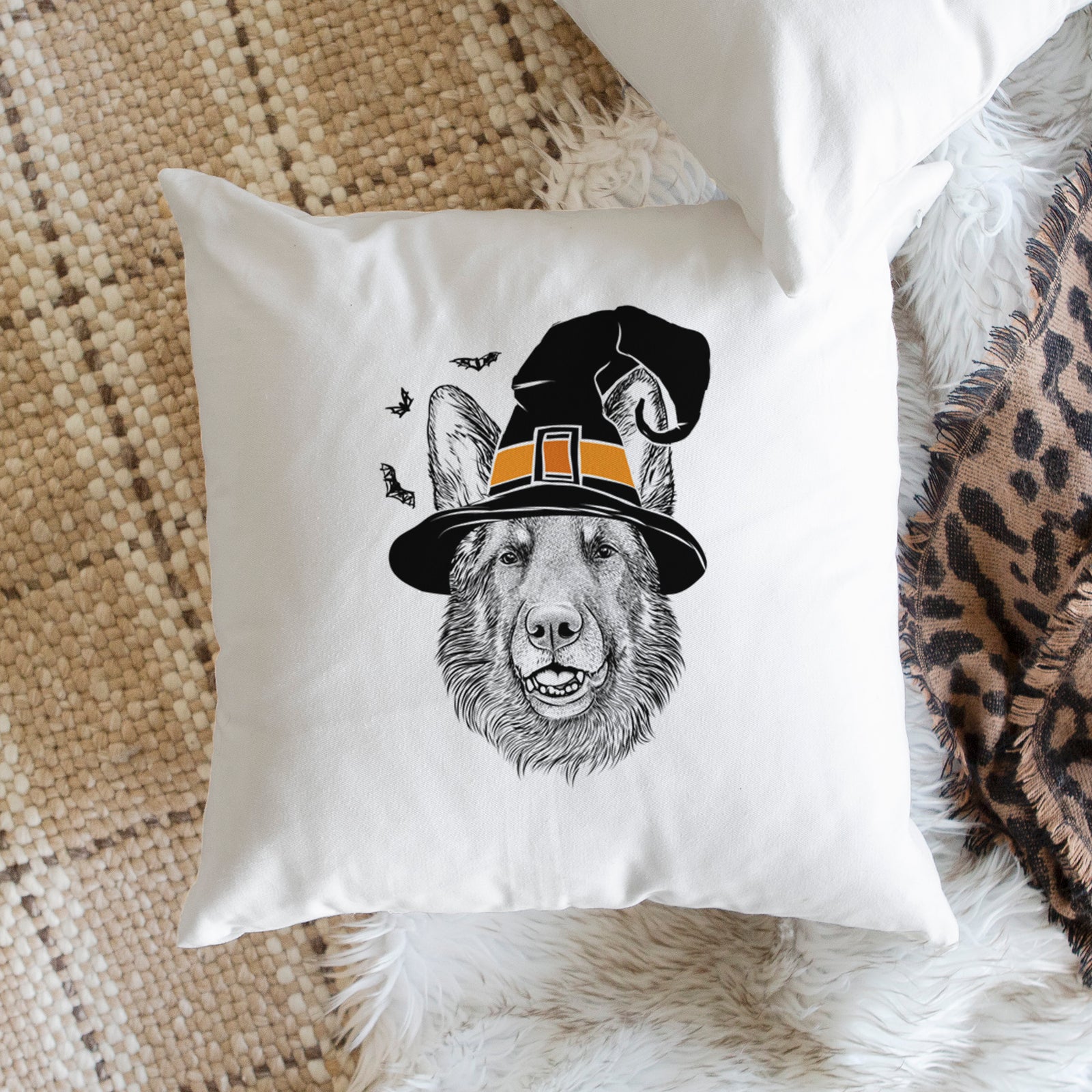 Sammie the German Shepherd - Throw Pillow Cover