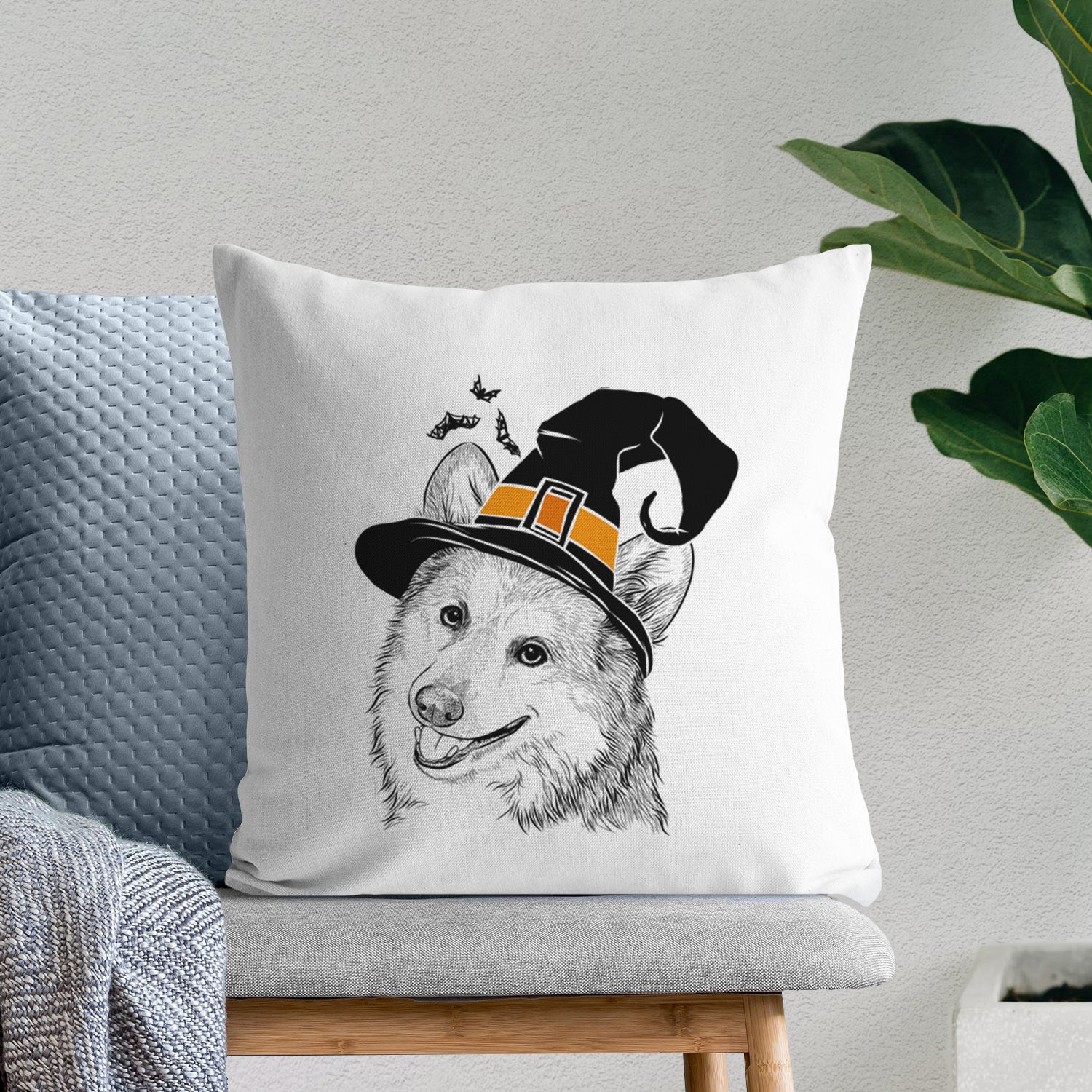 Scout the Pembroke Welsh Corgi - Throw Pillow Cover
