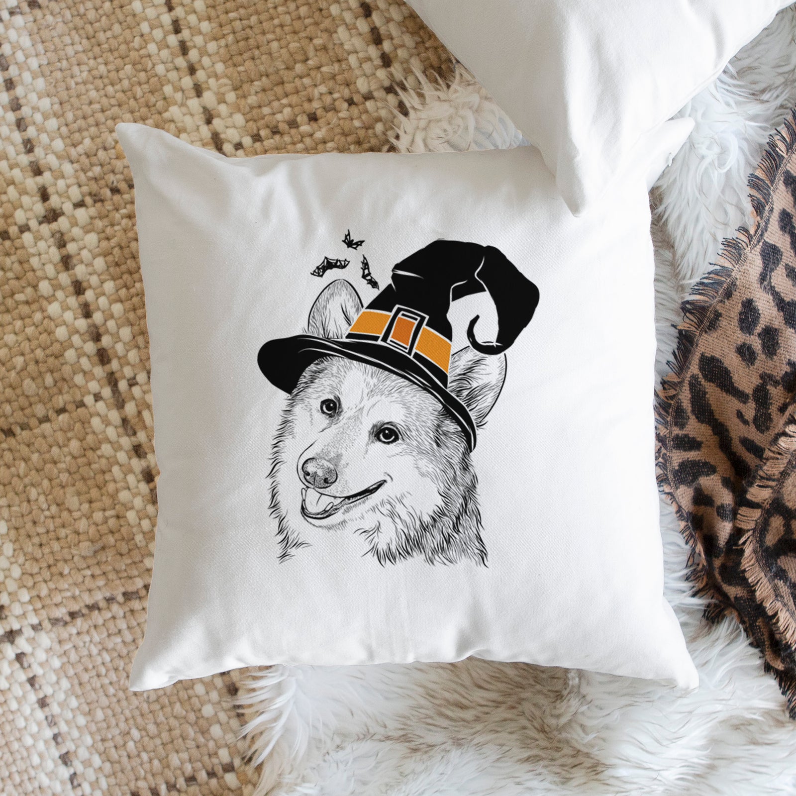 Scout the Pembroke Welsh Corgi - Throw Pillow Cover