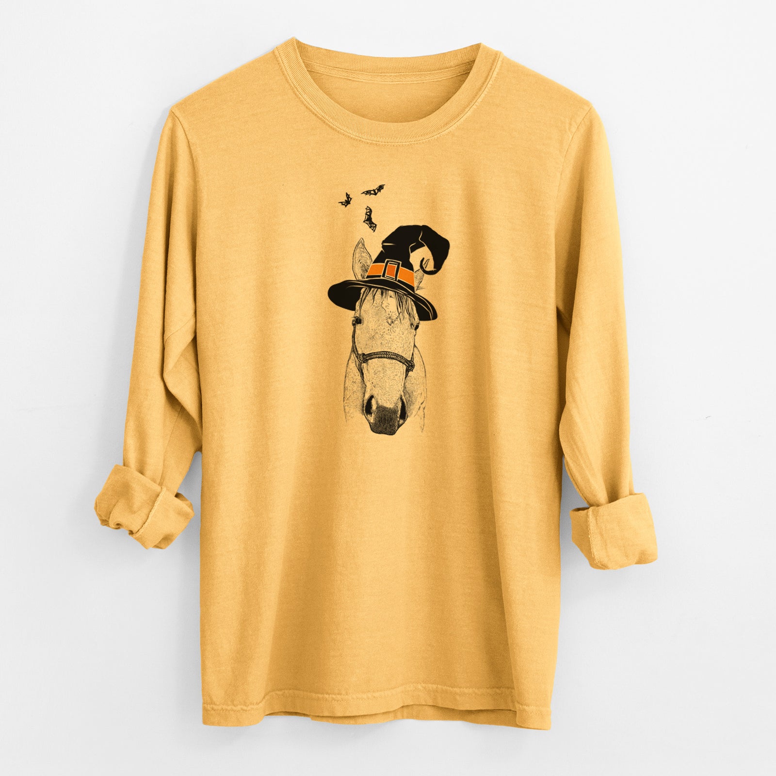 Witch SeaBee the Quarter Horse - Men's Heavyweight 100% Cotton Long Sleeve