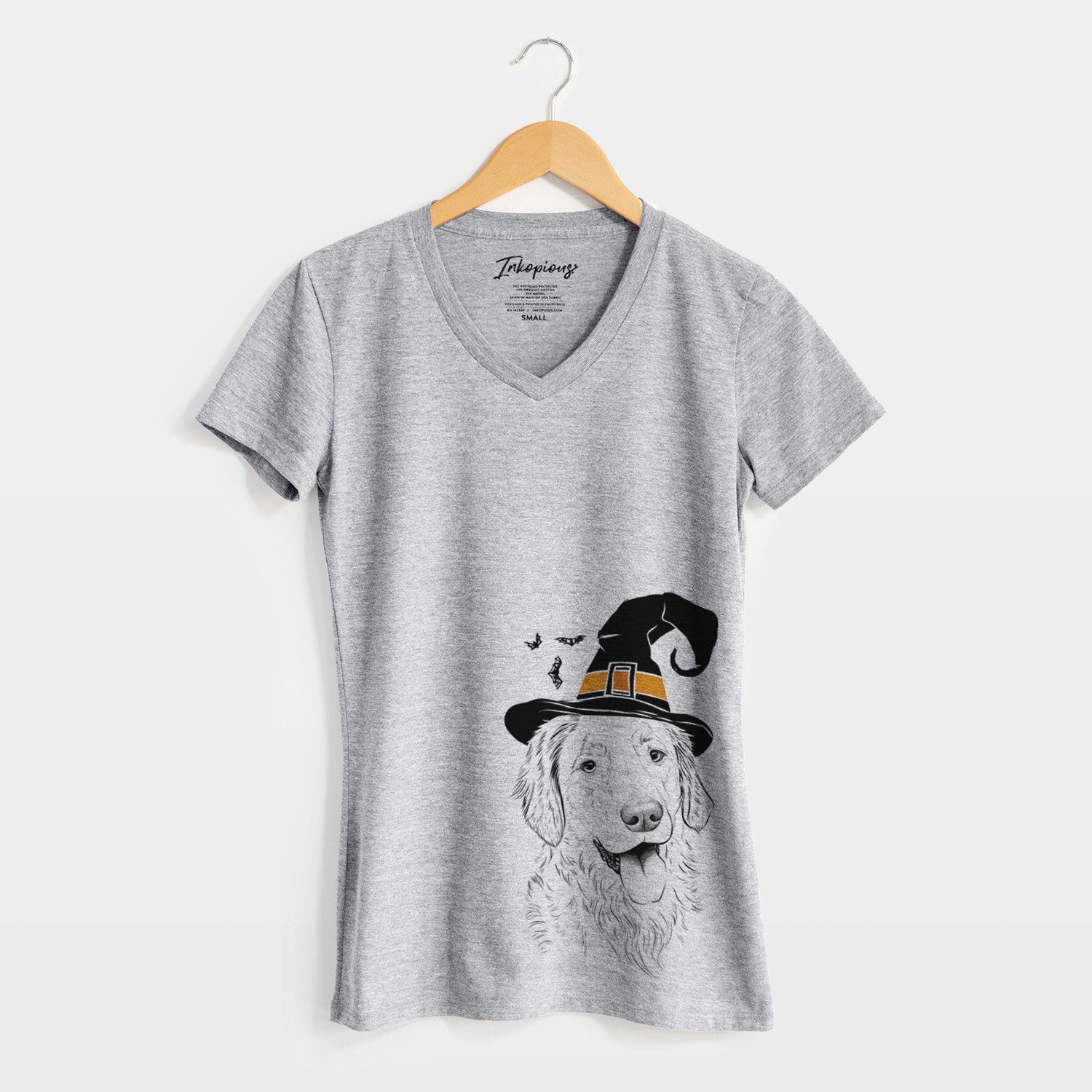 Witch Semba the Golden Retriever - Women's Perfect V-neck Shirt