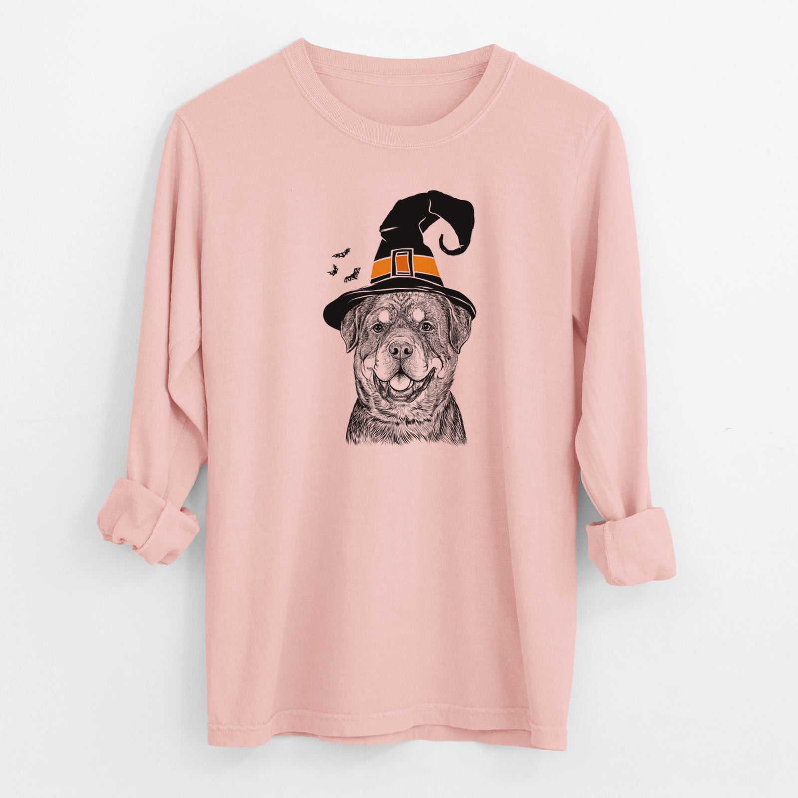 Witch Sig the Rottweiler - Men's Heavyweight 100% Cotton Long Sleeve