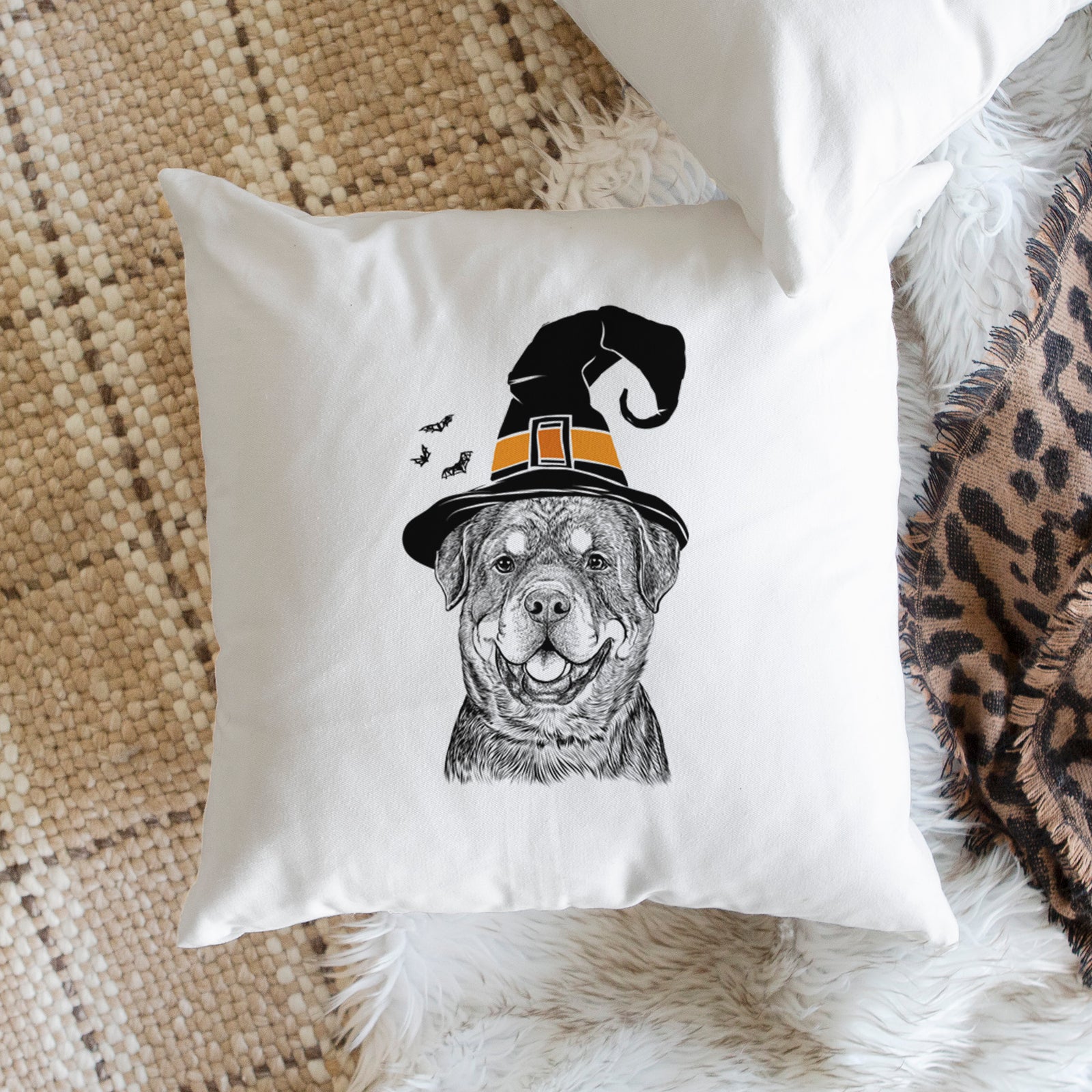 Sig the Rottweiler - Throw Pillow Cover