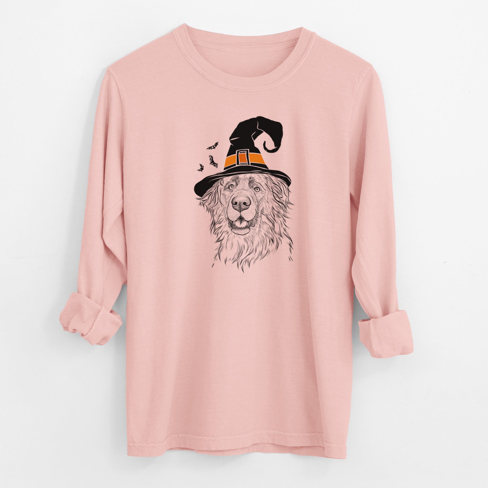 Witch Siri the Leonberger - Men's Heavyweight 100% Cotton Long Sleeve