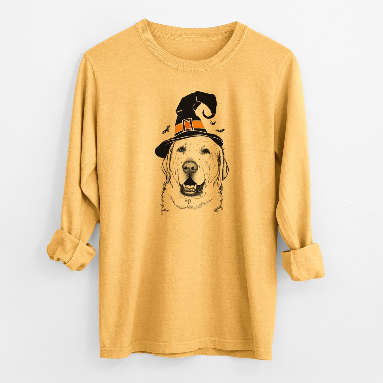 Witch Sparks the Labrador Retriever - Men's Heavyweight 100% Cotton Long Sleeve
