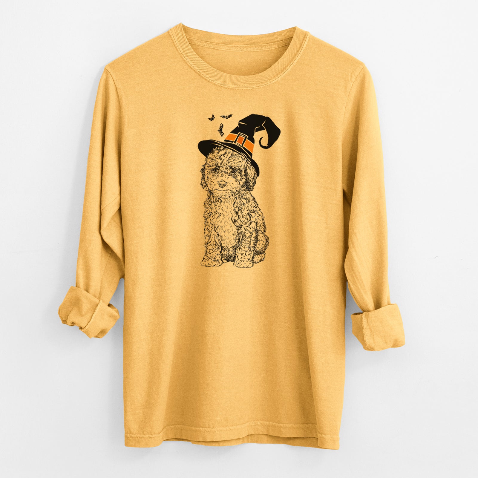 Witch Sweet Tea the Mini Doodle - Men's Heavyweight 100% Cotton Long Sleeve
