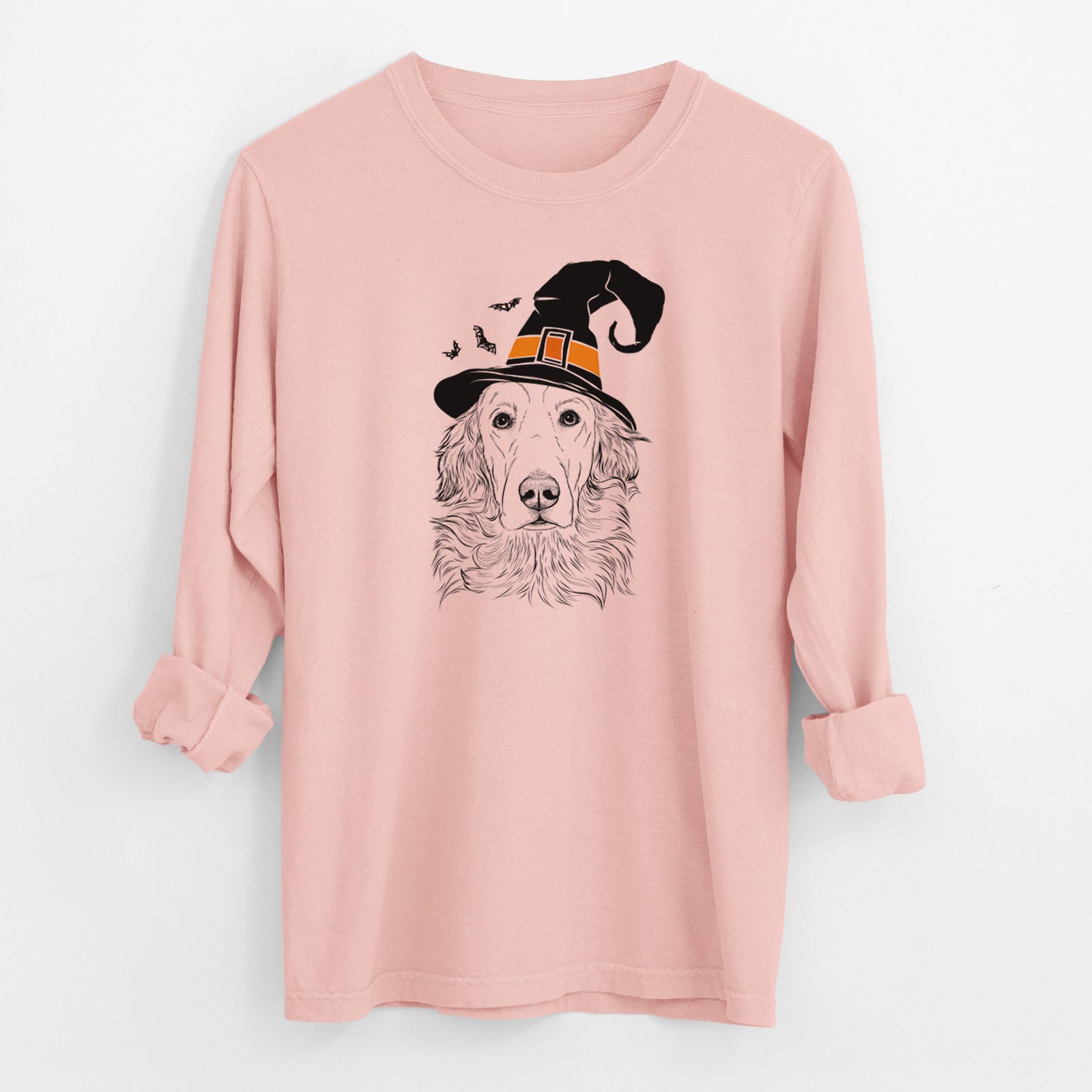 Witch Sydney the Golden Retriever - Men's Heavyweight 100% Cotton Long Sleeve