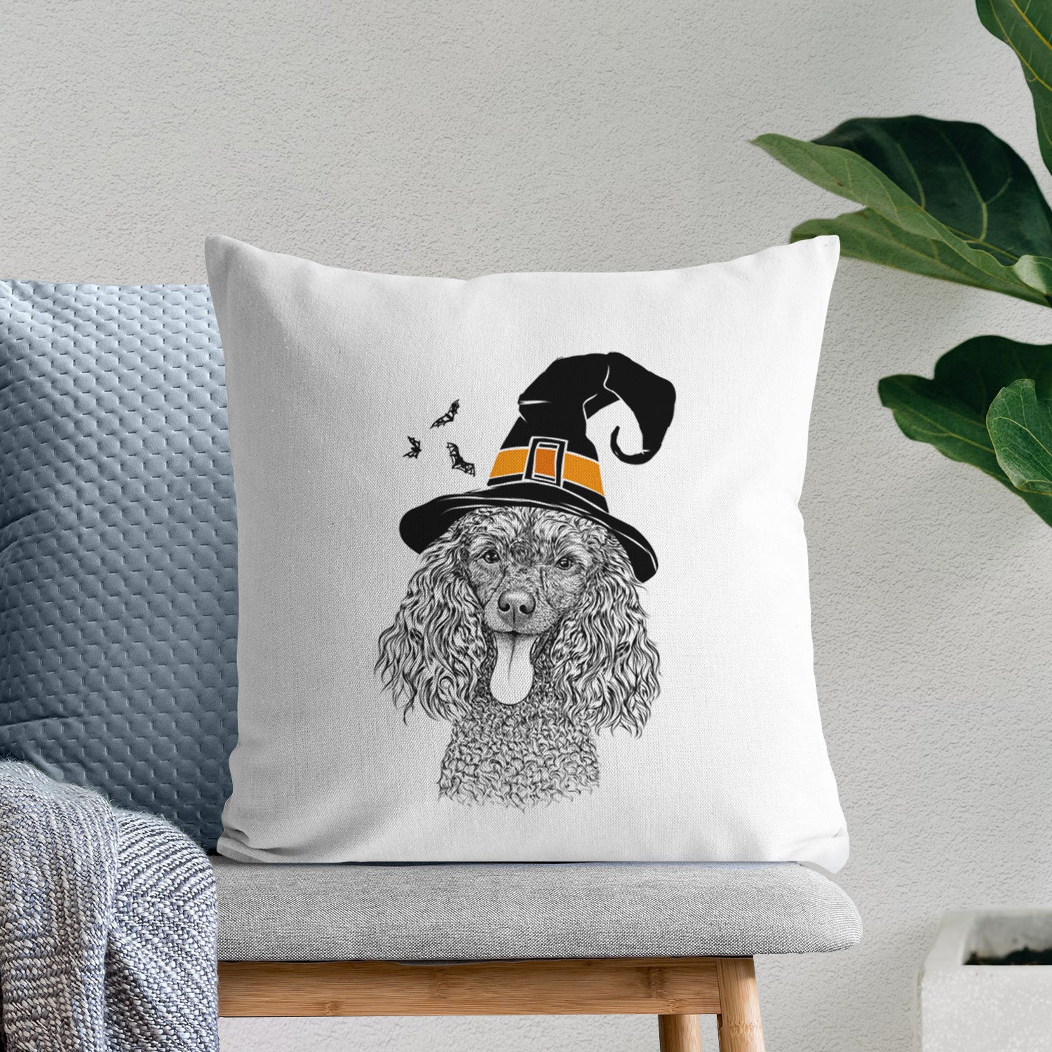 Teddy the Mini Poodle - Throw Pillow Cover