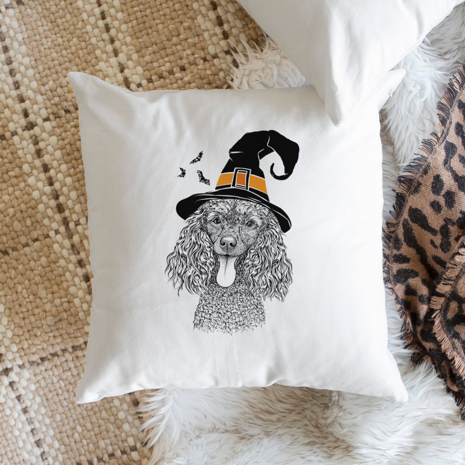 Teddy the Mini Poodle - Throw Pillow Cover