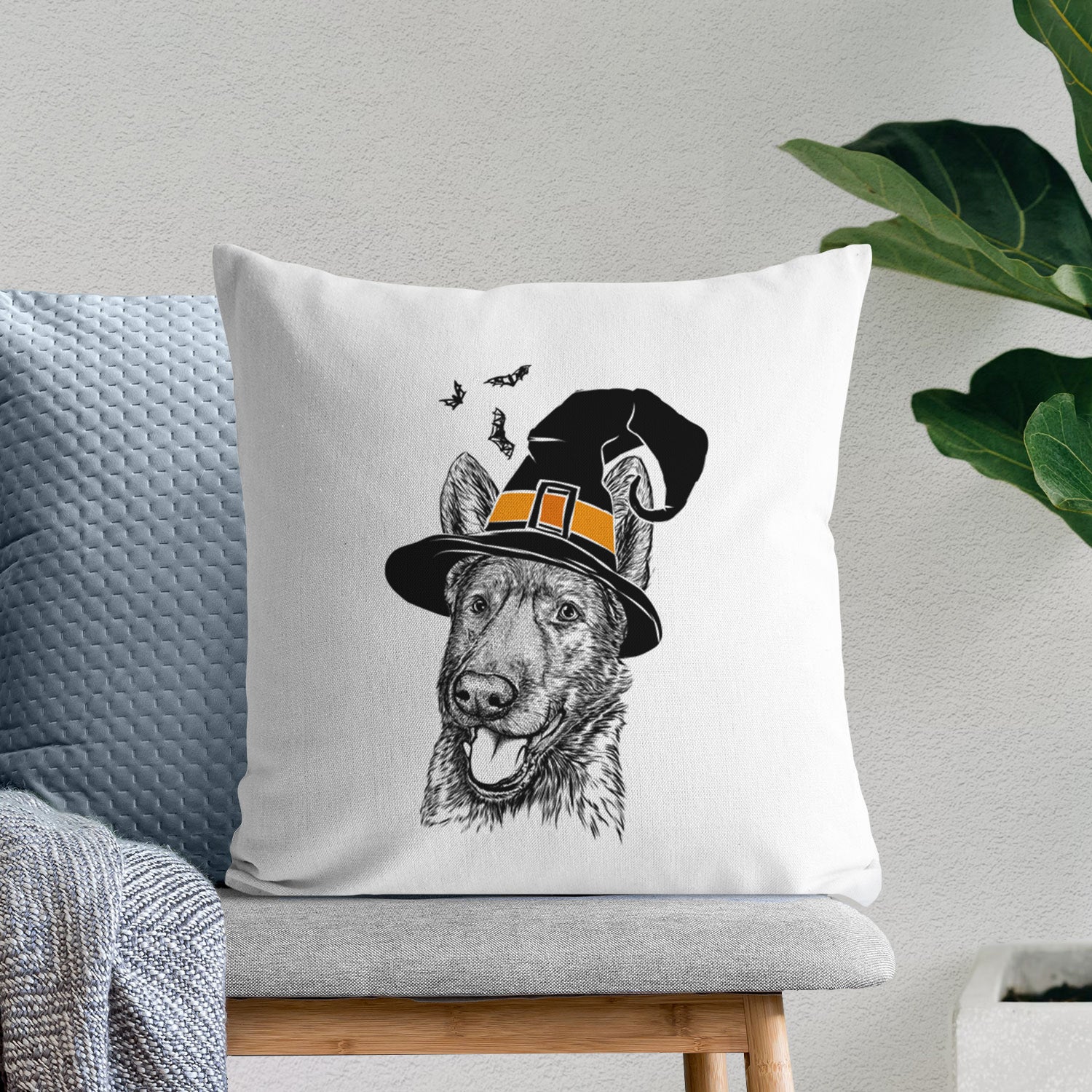 Tena the German Shepherd - Throw Pillow Cover