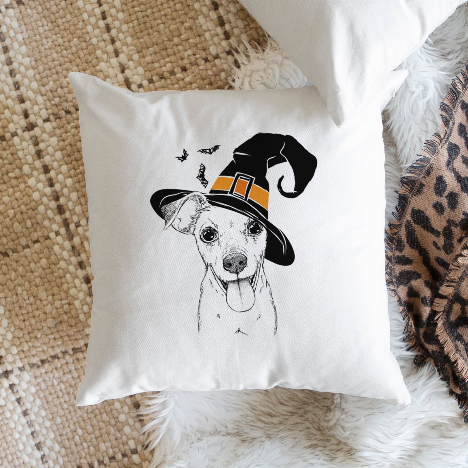 Tyler the Mixed Breed - Throw Pillow Cover