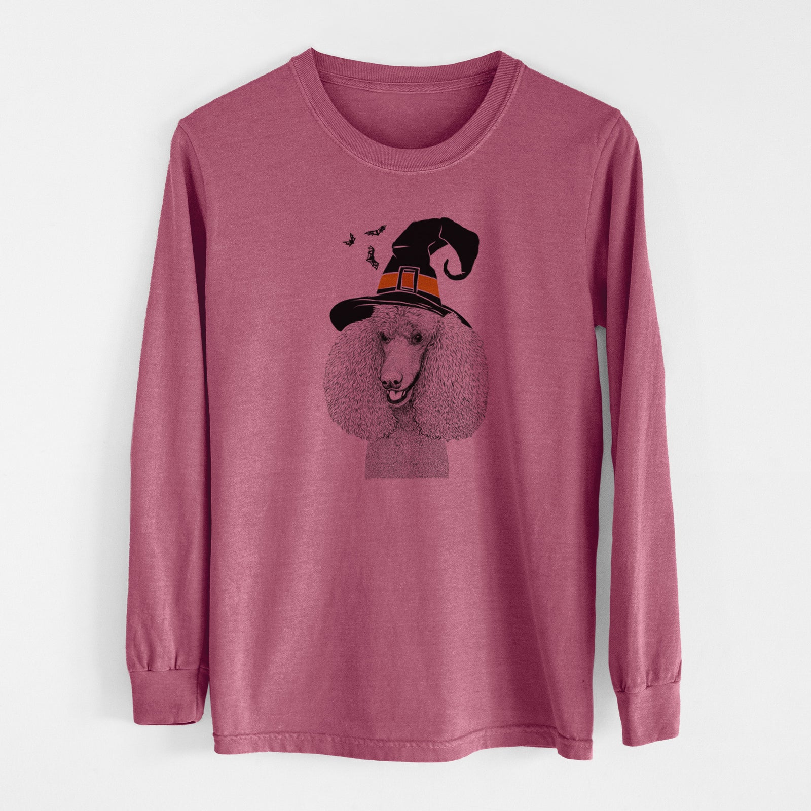 Witch Uncle Tucker the Poodle - Men's Heavyweight 100% Cotton Long Sleeve
