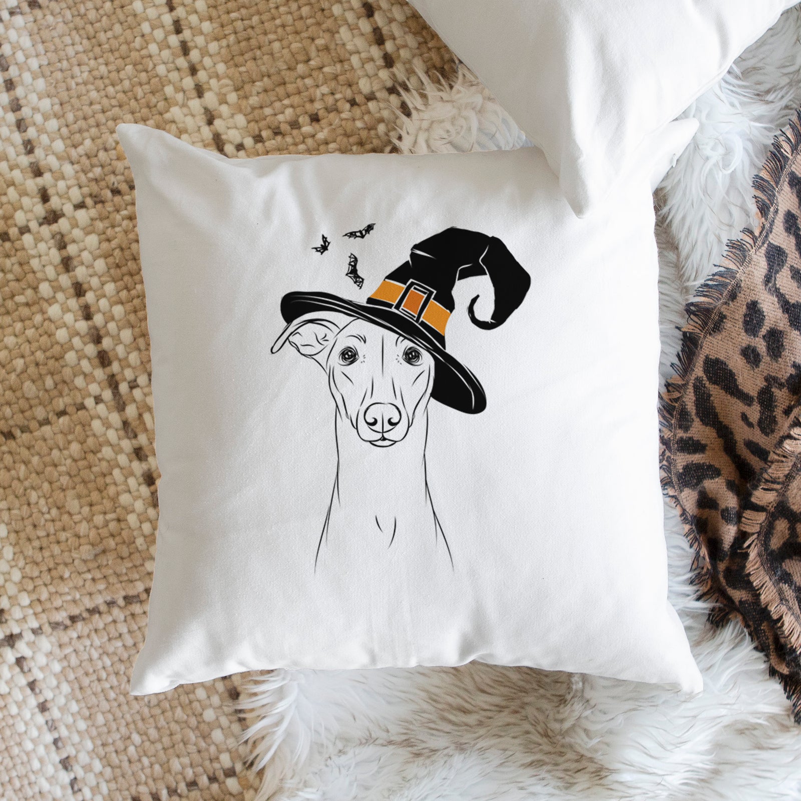 Wallace the Whippet - Throw Pillow Cover