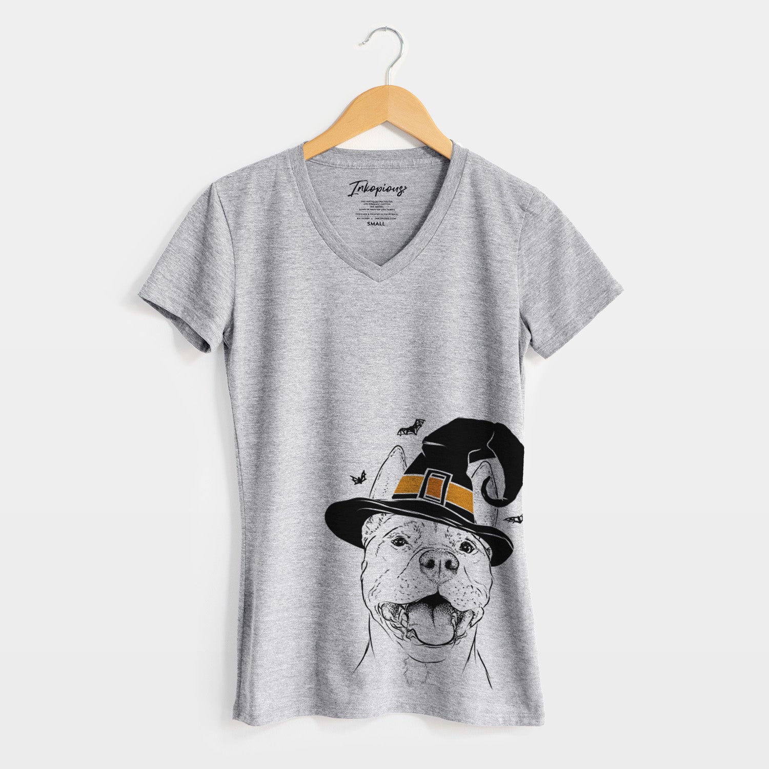 Witch Wally the Pitbull - Women's Perfect V-neck Shirt