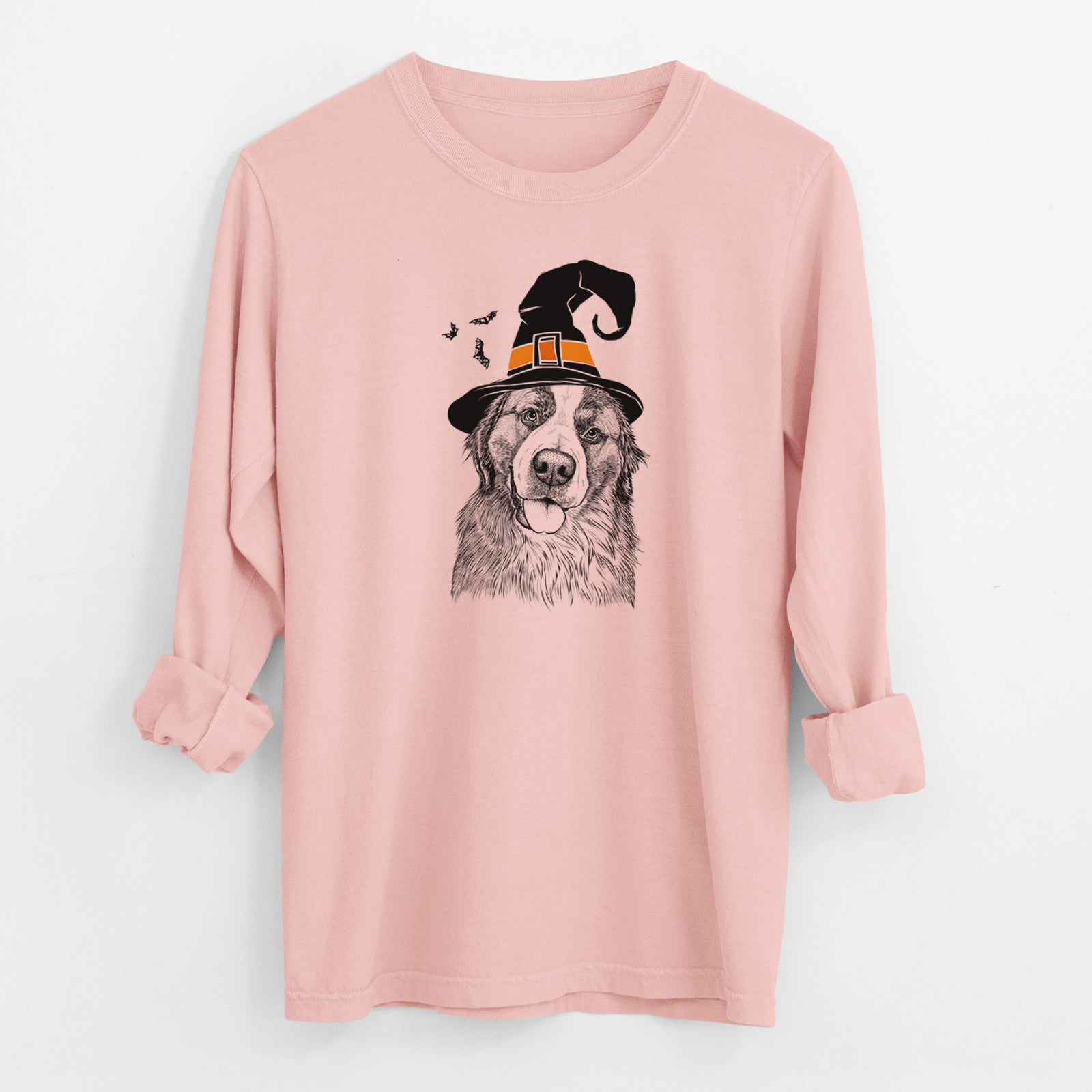 Witch Walter the Bernese Mountain Dog Mix - Men's Heavyweight 100% Cotton Long Sleeve