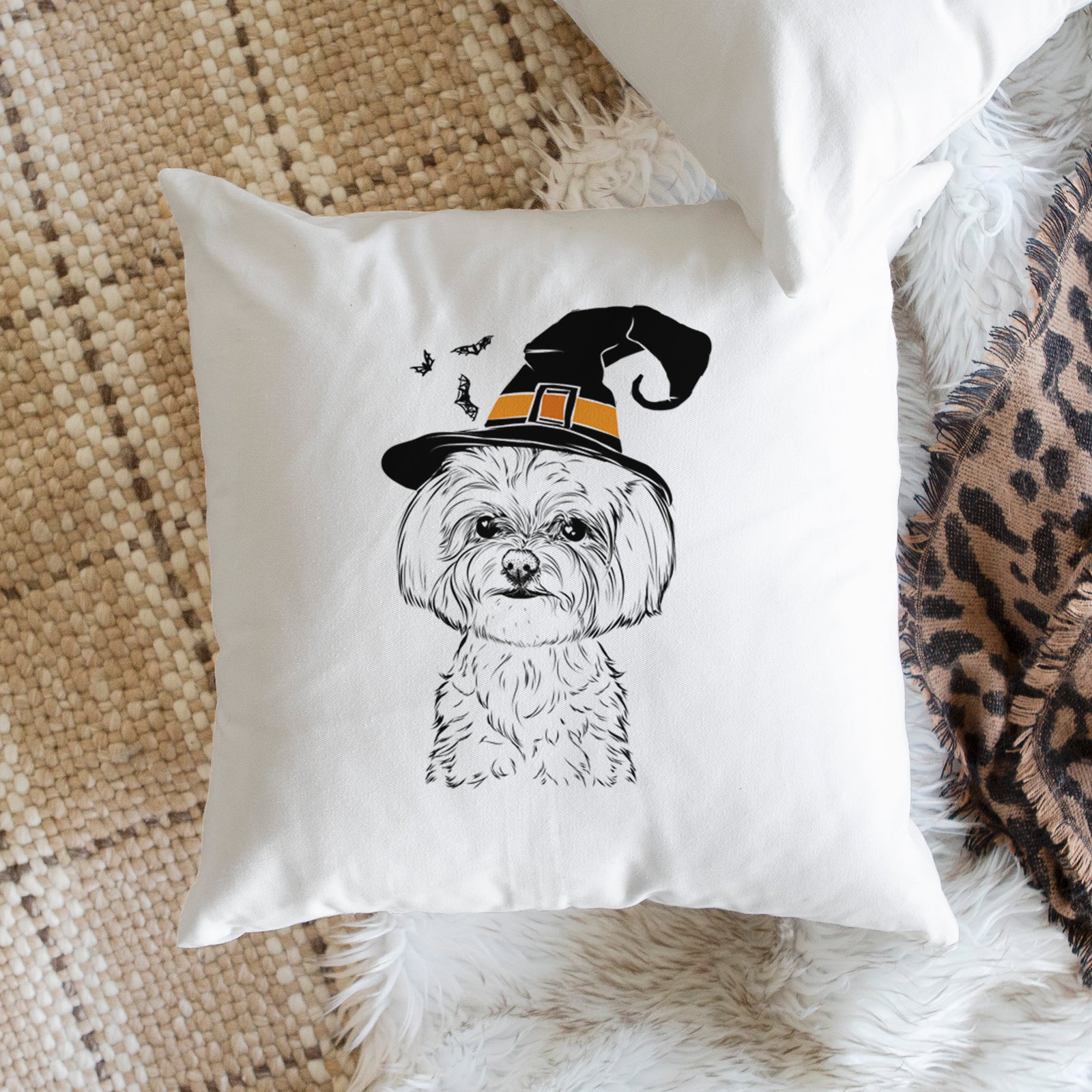 Willow the Maltese - Throw Pillow Cover