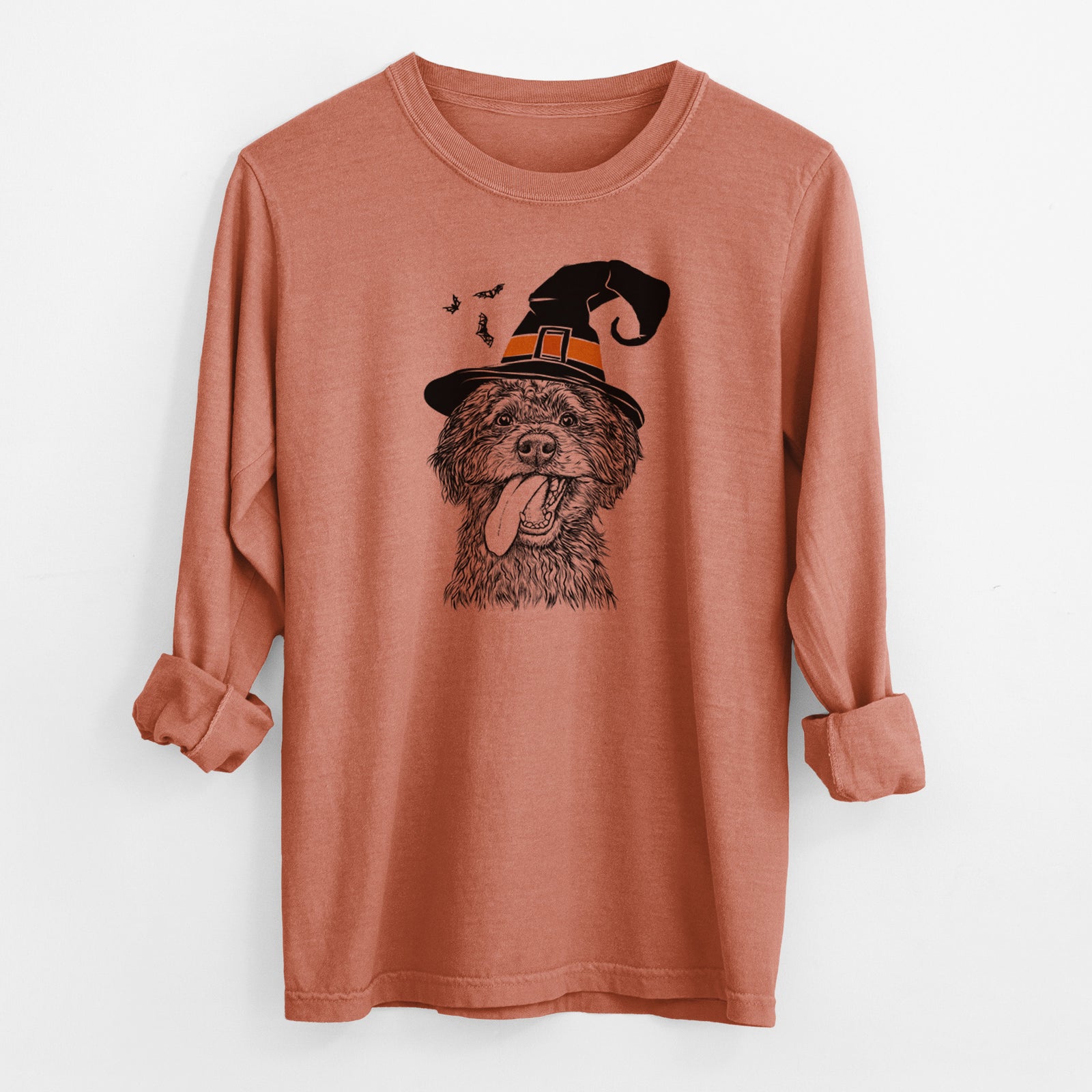 Witch Winnie the Mini Aussiedoodle - Men's Heavyweight 100% Cotton Long Sleeve