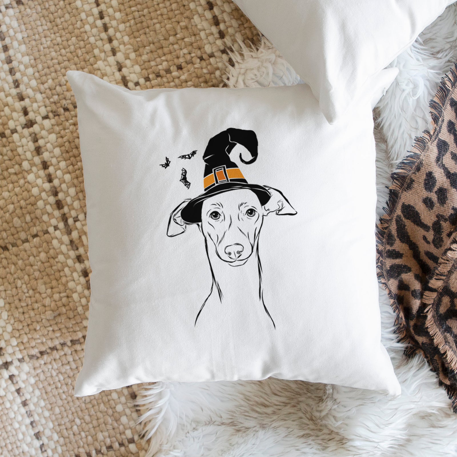 Ziggie the Italian Greyhound - Throw Pillow Cover