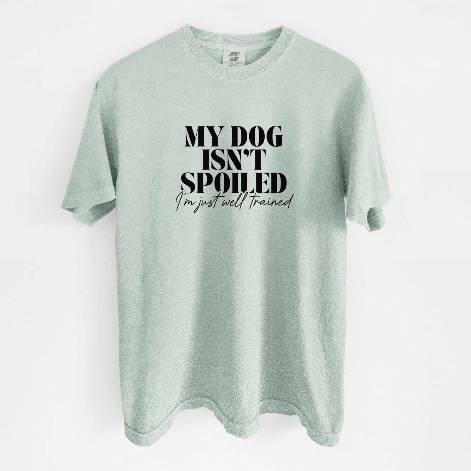 My Dog Isn't Spoiled I'm Just Well Trained - Unisex Comfort Colors Garment-Dyed Heavyweight T-shirt in Bay