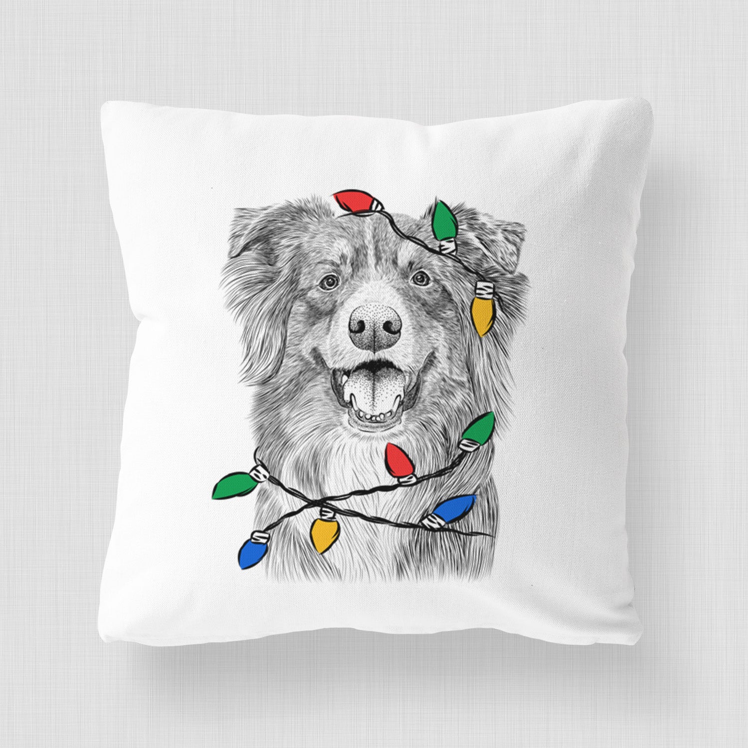 Aussie Parker the Australian Shepherd - Throw Pillow Cover