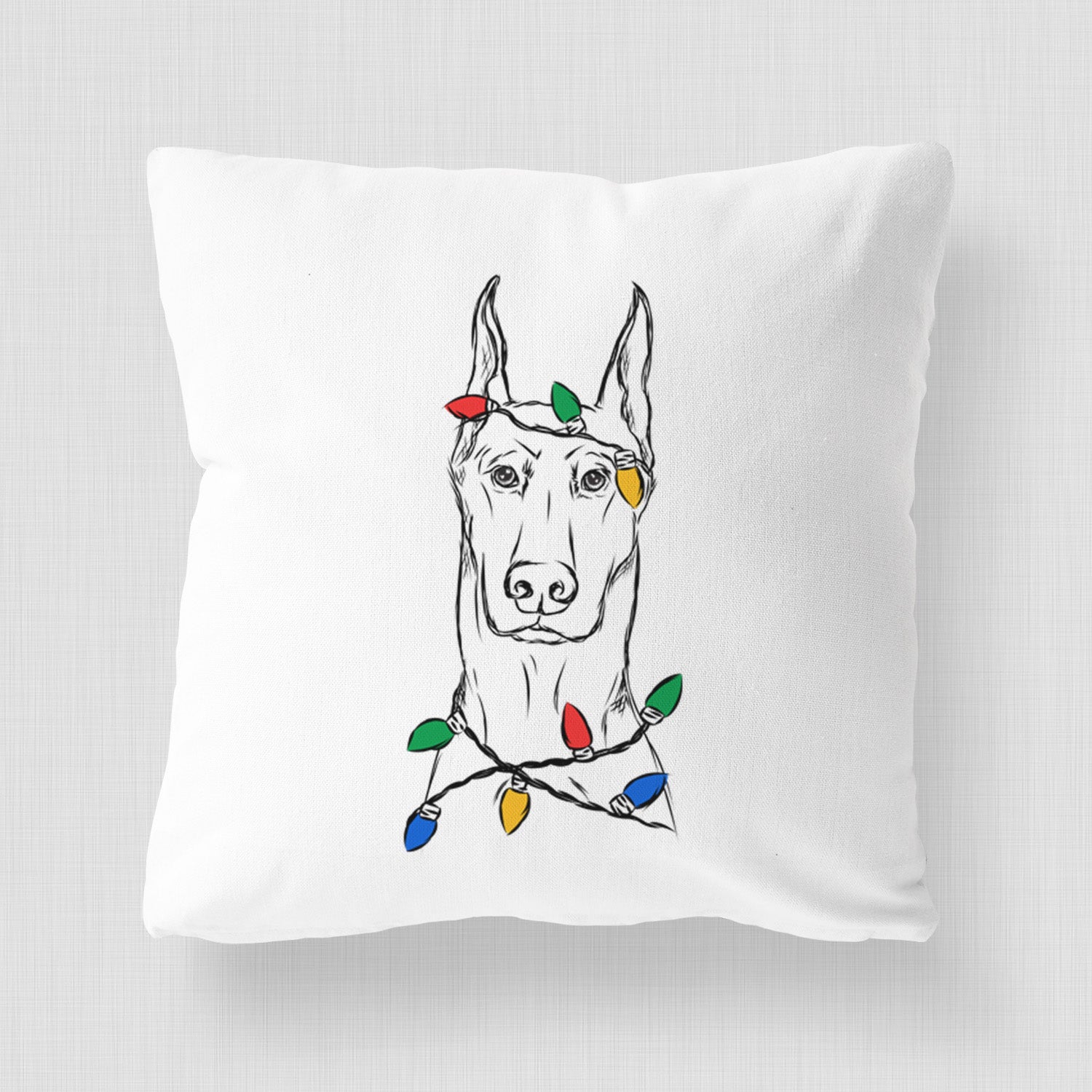 Ace the Doberman Pinscher - Throw Pillow Cover
