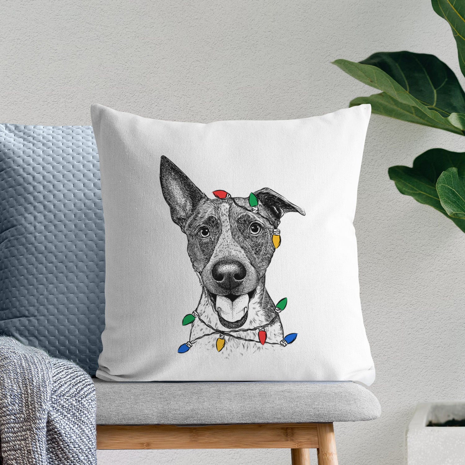 Amigo the Heeler Mix - Throw Pillow Cover