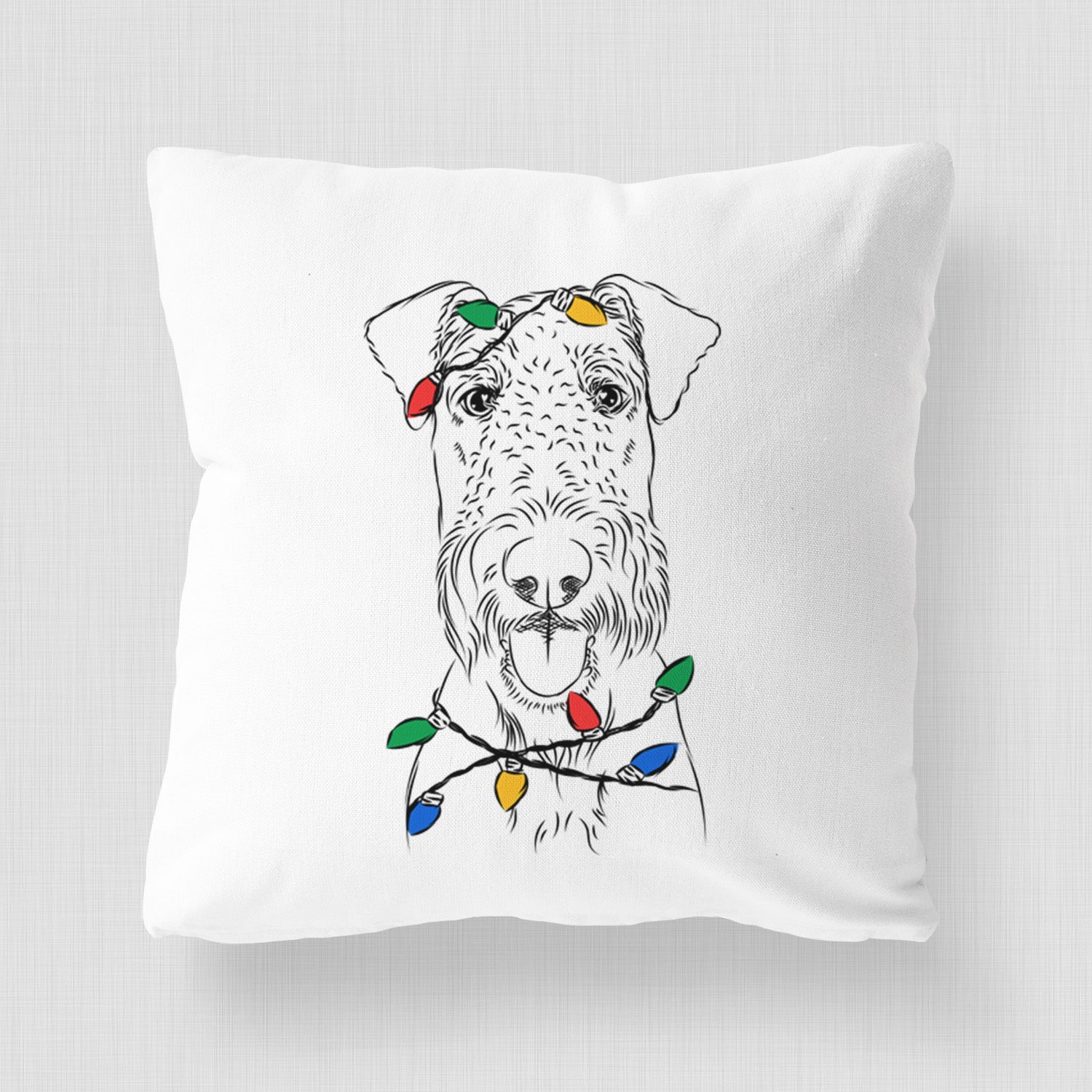 Andy the Airedale Terrier - Throw Pillow Cover