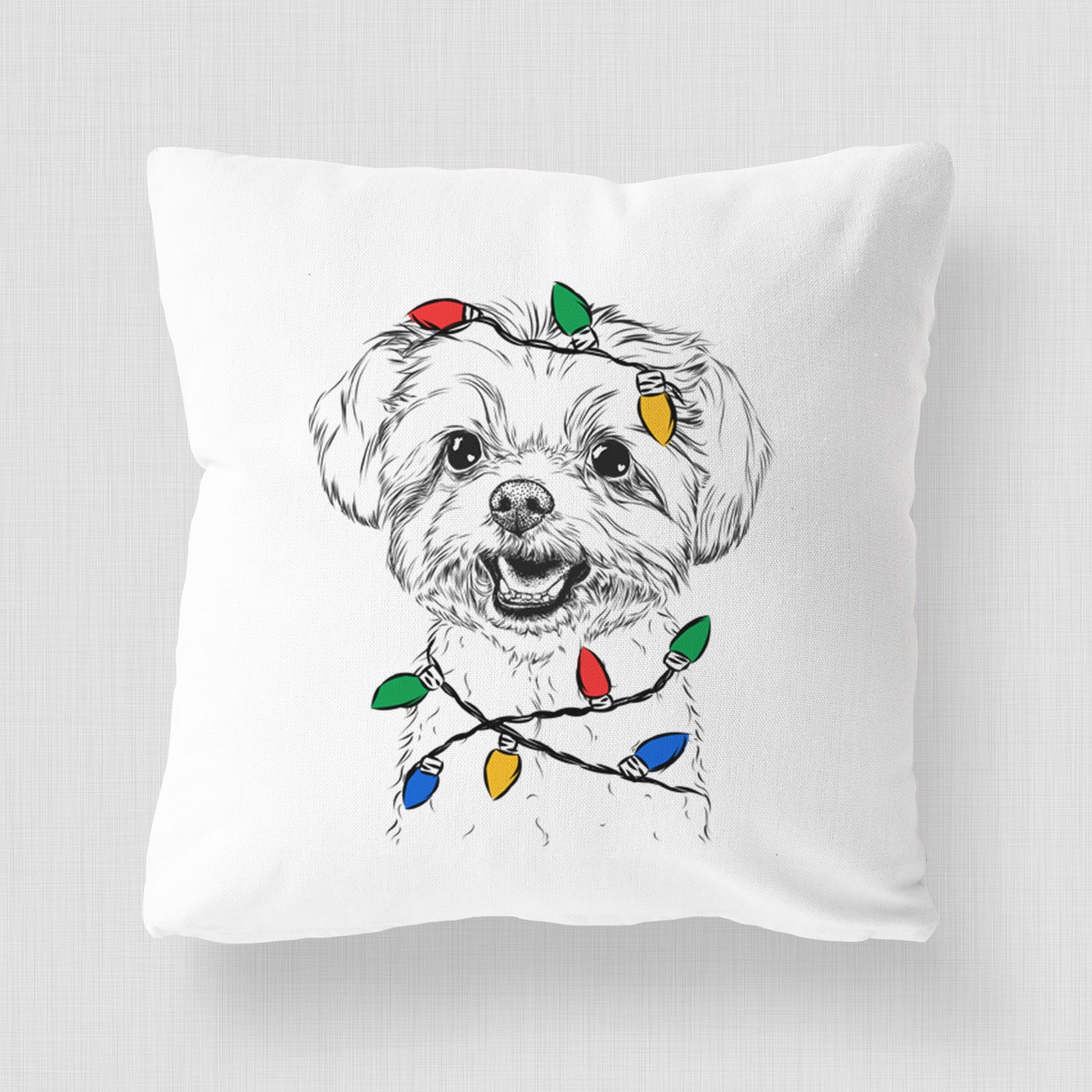 Aspen the Morkie - Throw Pillow Cover