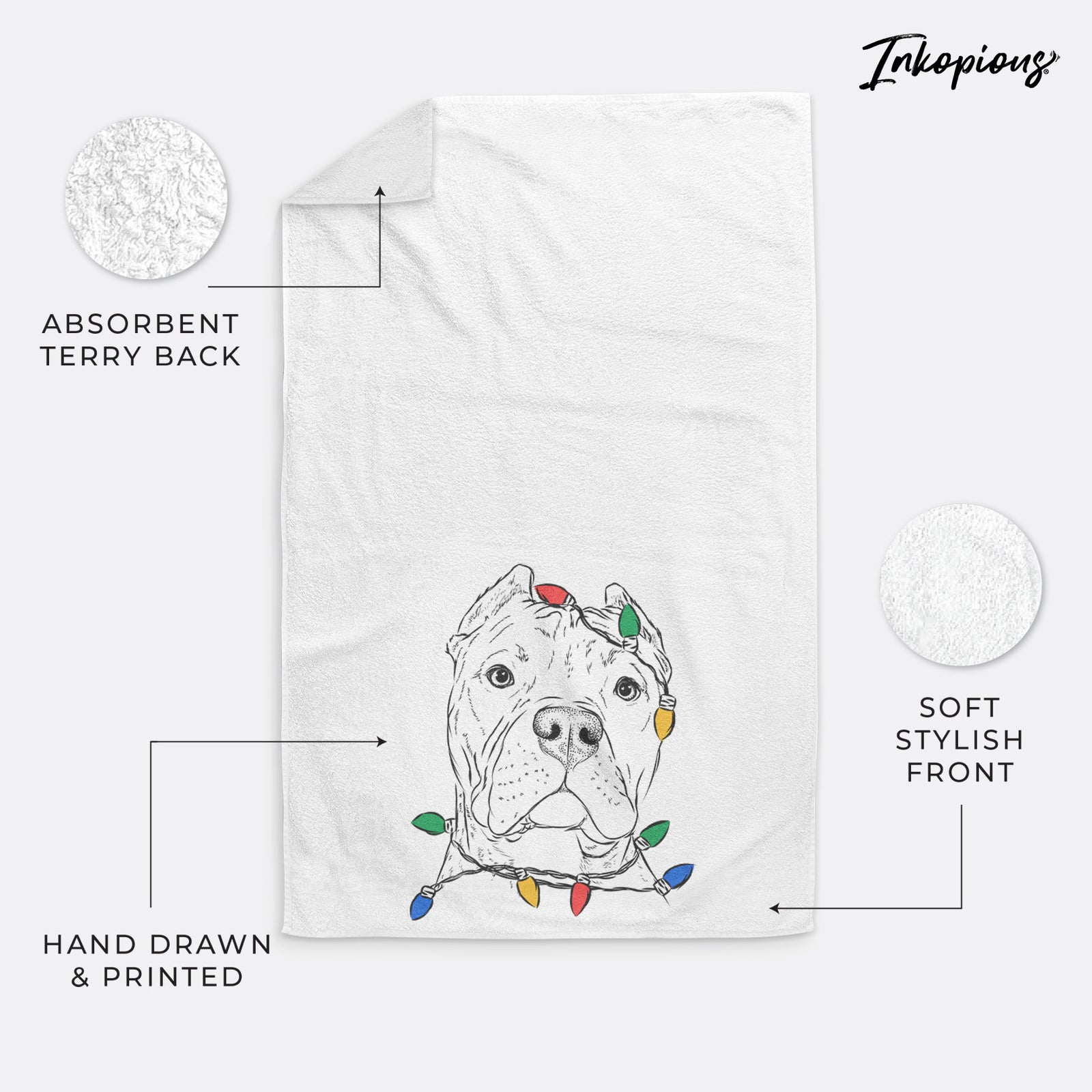 Bam Bam the Pitbull Decorative Hand Towel