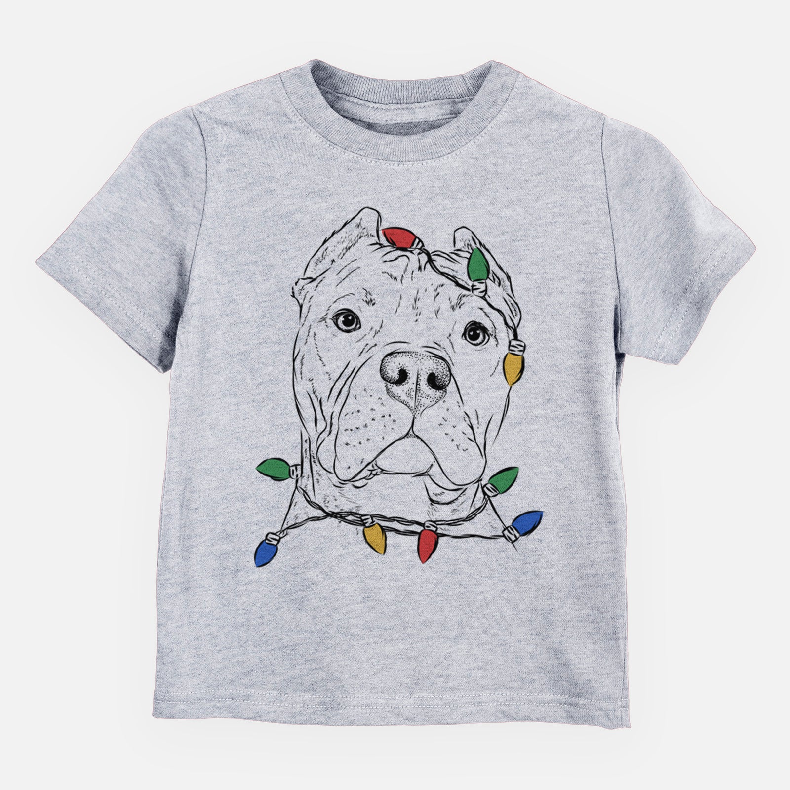 Christmas Lights Bam Bam the Pitbull - Kids/Youth/Toddler Shirt