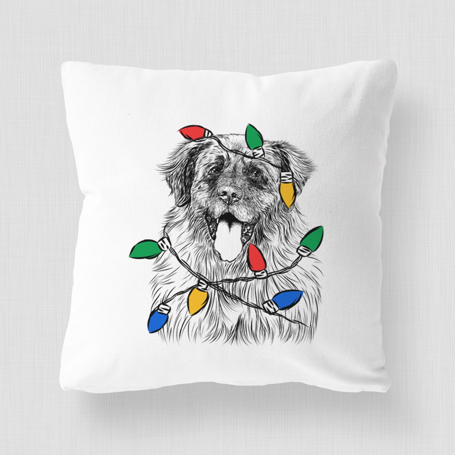 Bamboo the Leonberger - Throw Pillow Cover